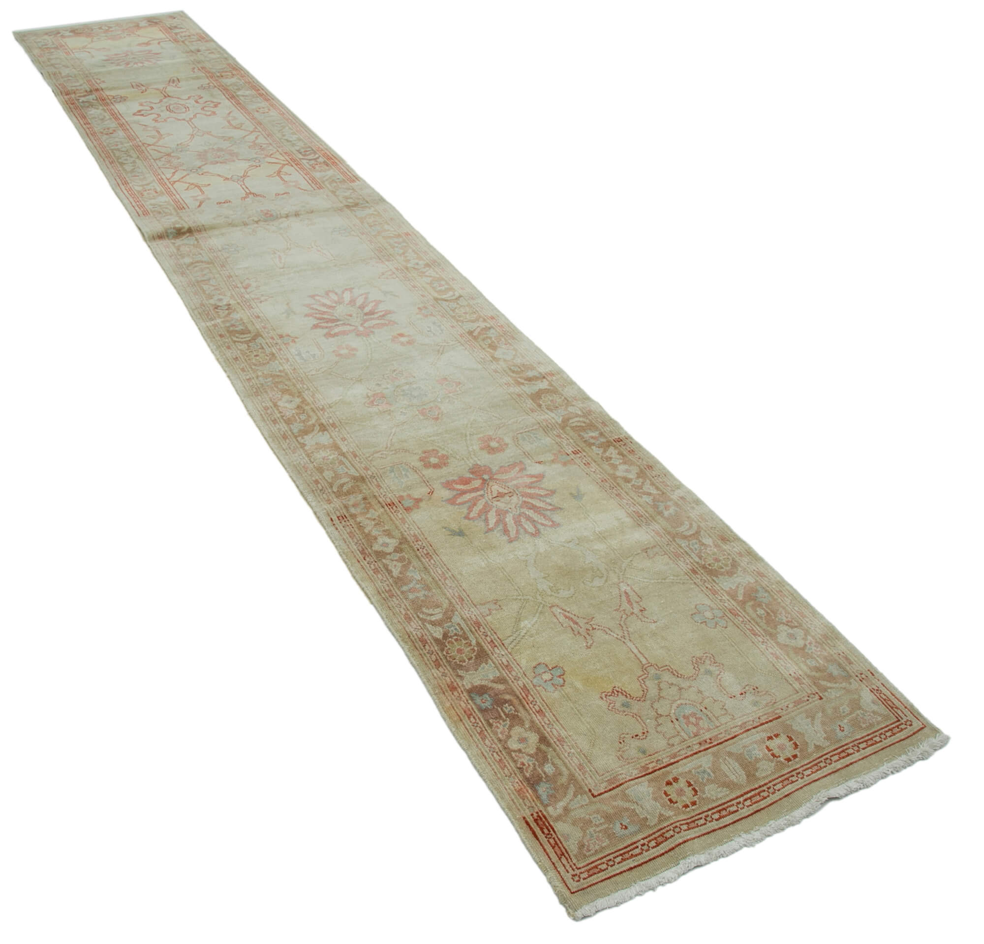 Sand Oushak Runner — 0.74 x 4.23