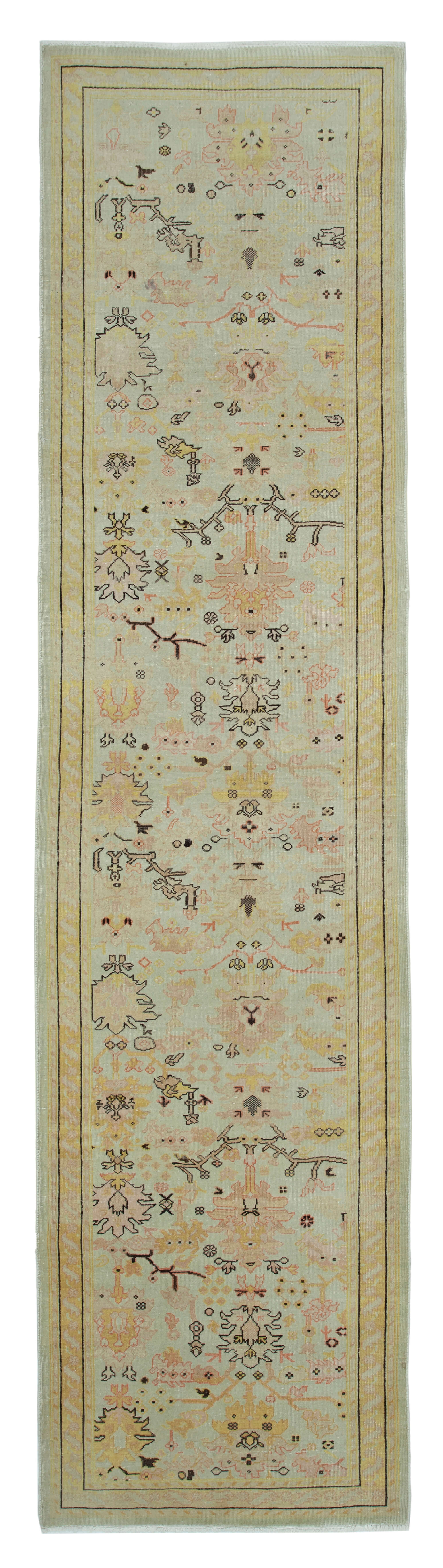 Alabaster Oushak Runner — 0.90 x 3.63