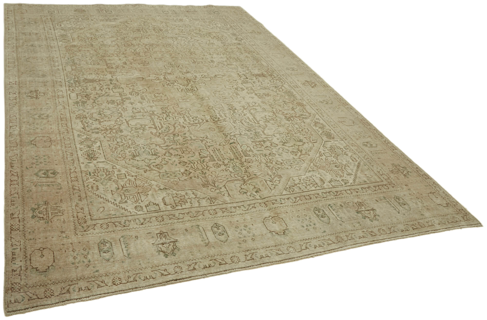 Beige Persian Handmade — 2.42 x 3.35