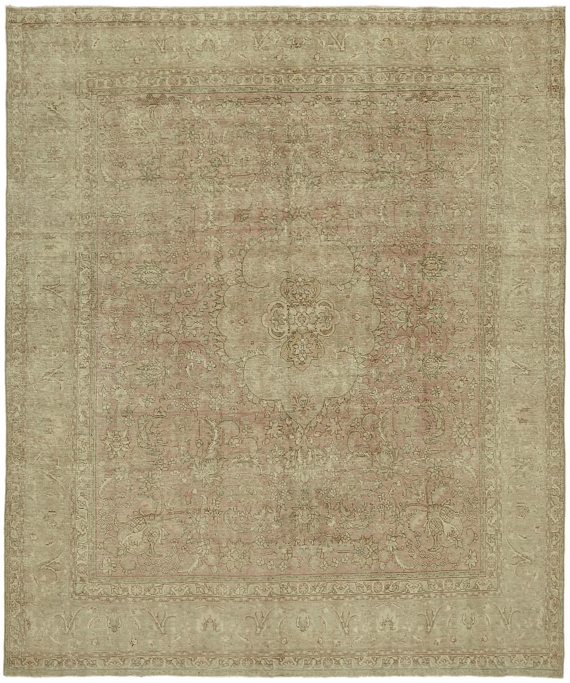 Beige Persian Handmade — 2.93 x 3.46