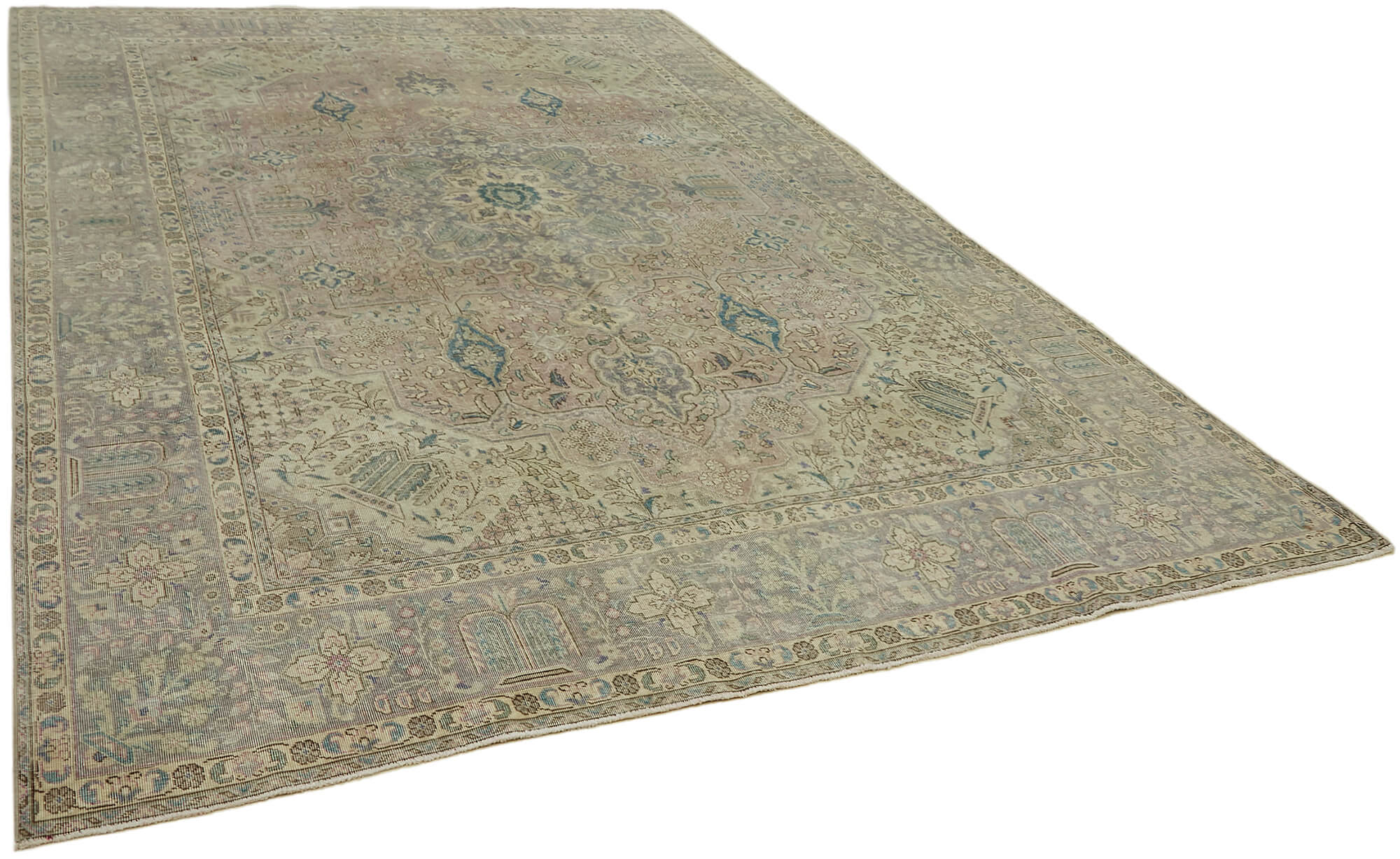 Beige Persian Handmade — 2.46 x 3.55