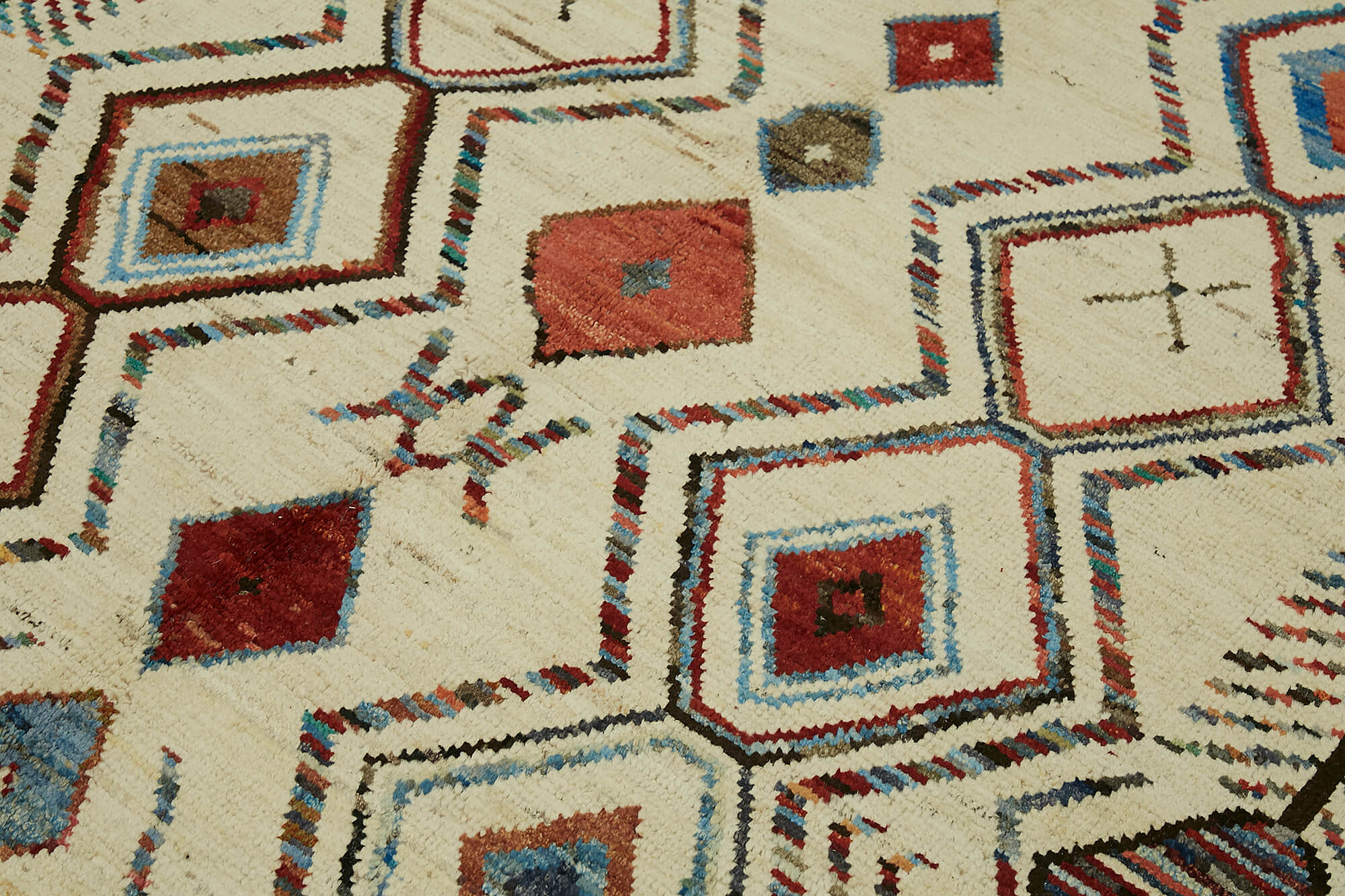 Beige Beige Tribal Atlas Rug – 2.01 x 2.91 — 2.01 x 2.91