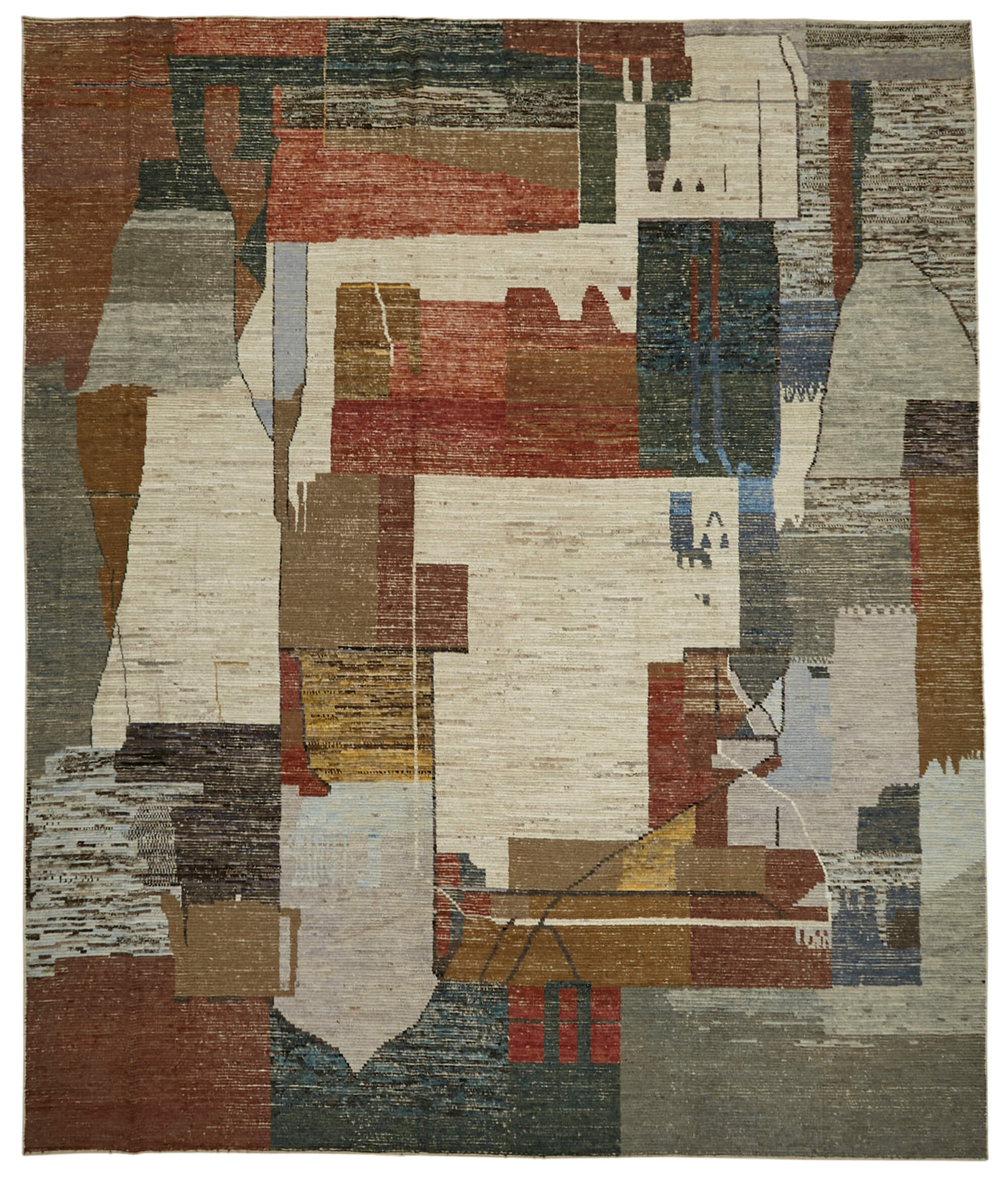 Multicolor Multicolor Abstract Atlas Rug – 3.80 x 4.52 — 3.80 x 4.52
