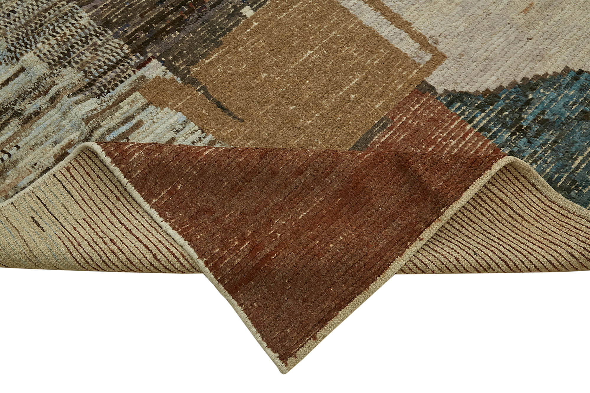 Multicolor Multicolor Abstract Atlas Rug – 3.80 x 4.52 — 3.80 x 4.52