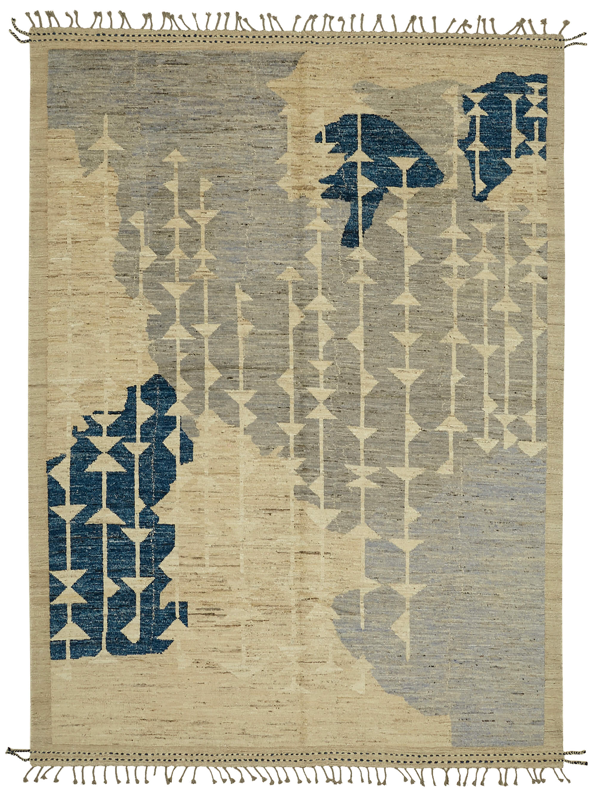 Beige Beige Tribal Atlas Rug – 2.73 x 3.82 — 2.73 x 3.82