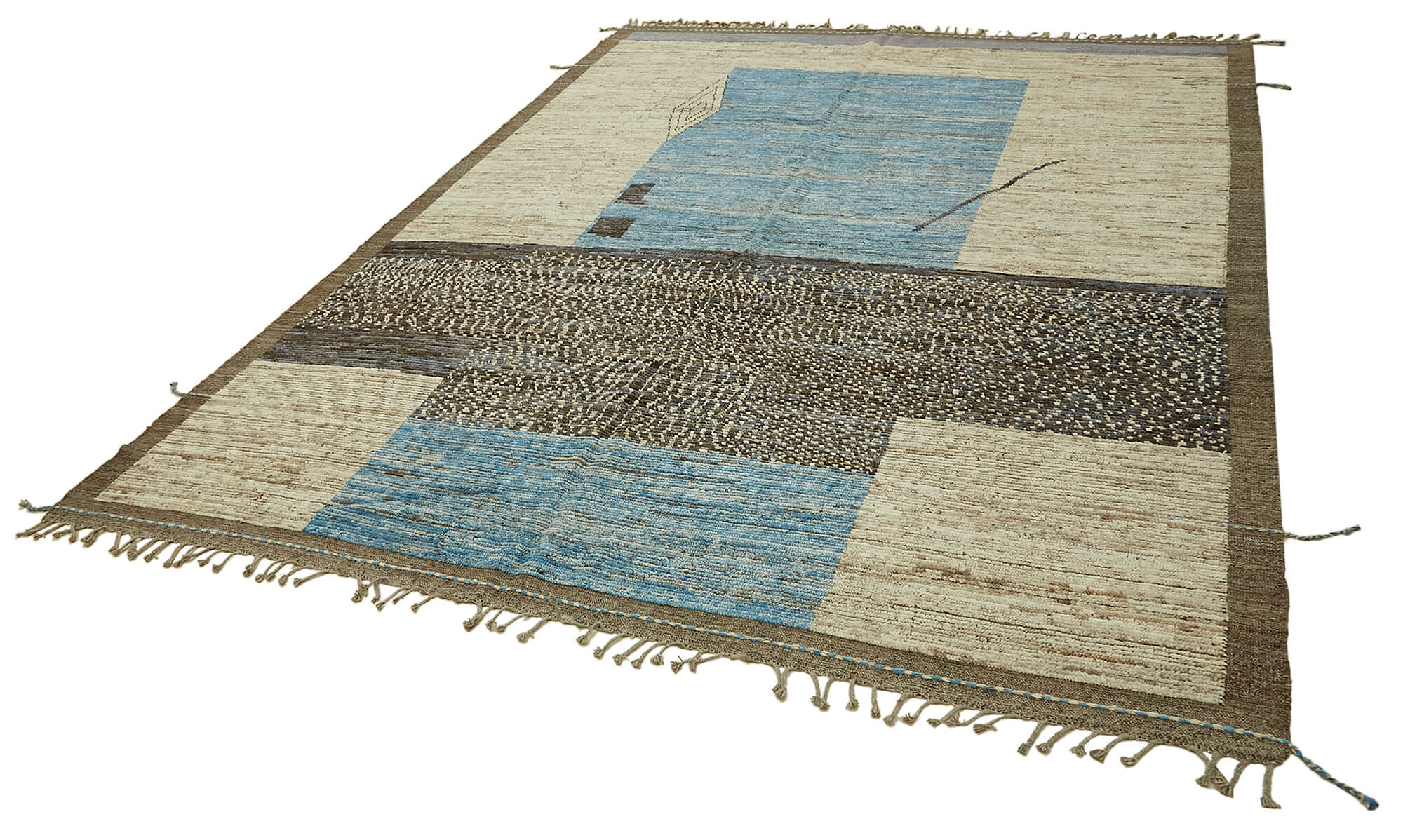 Beige Beige Tribal Atlas Rug – 2.88 x 3.52 — 2.88 x 3.52