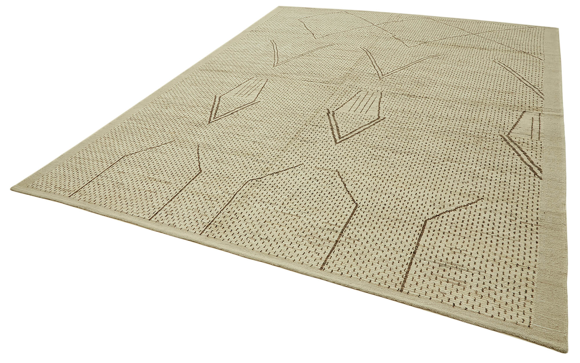 Beige Beige Tribal Atlas Rug – 3.04 x 3.70 — 3.04 x 3.70