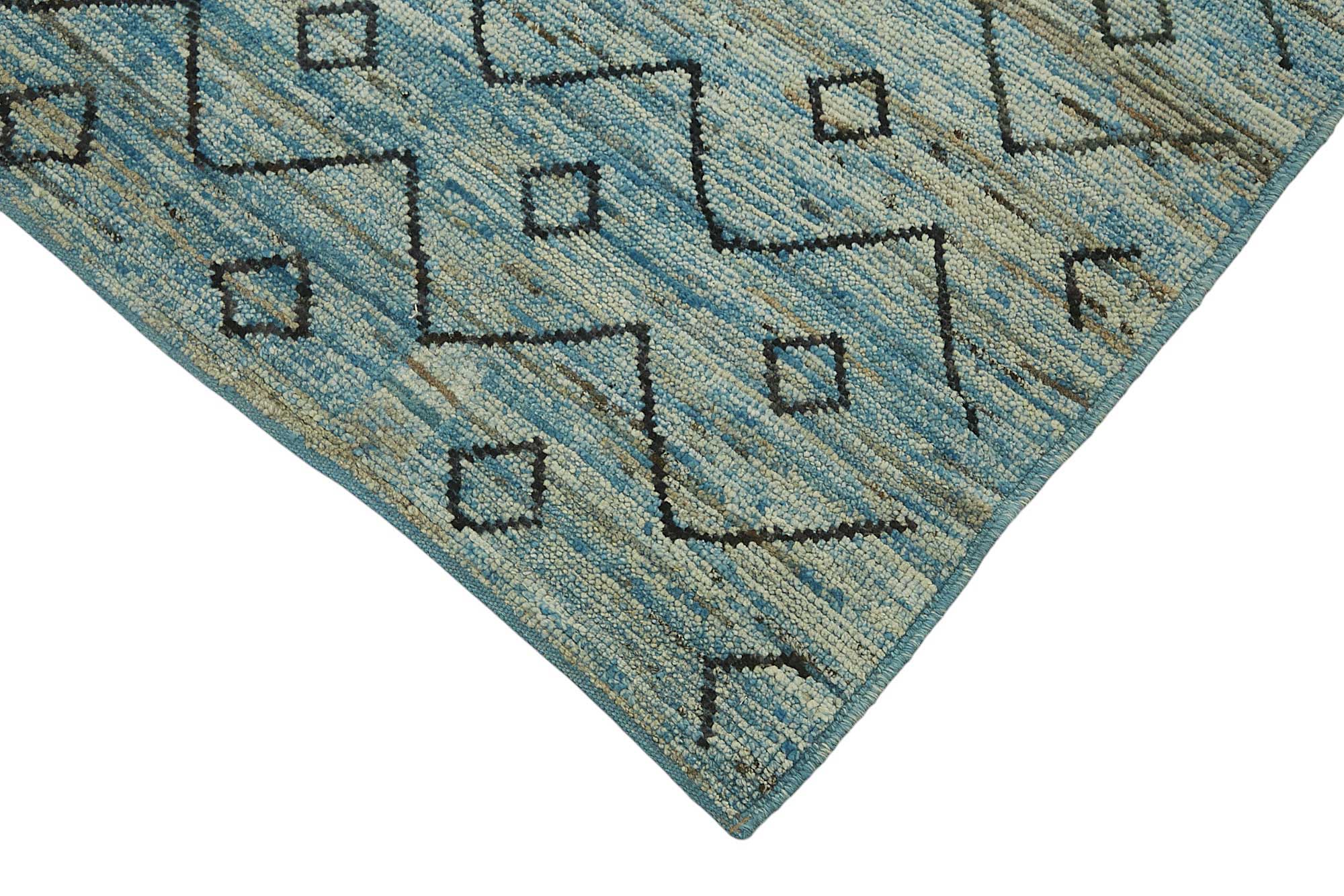Blue Blue Tribal Samandar Atlas Rug – 2.50 x 3.00 — 2.50 x 3.00