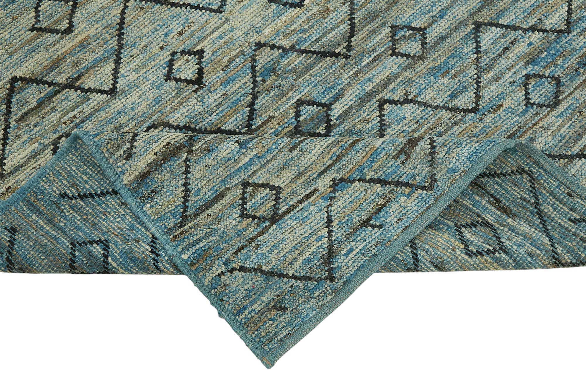 Blue Blue Tribal Samandar Atlas Rug – 2.50 x 3.00 — 2.50 x 3.00
