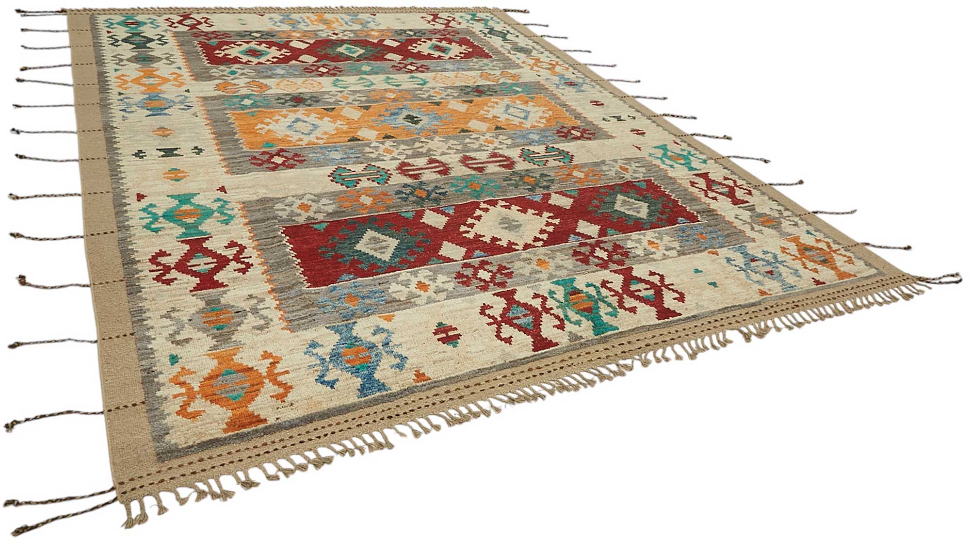 Beige Beige Narengi Atlas Rug – 2.89 x 3.70 — 2.89 x 3.70