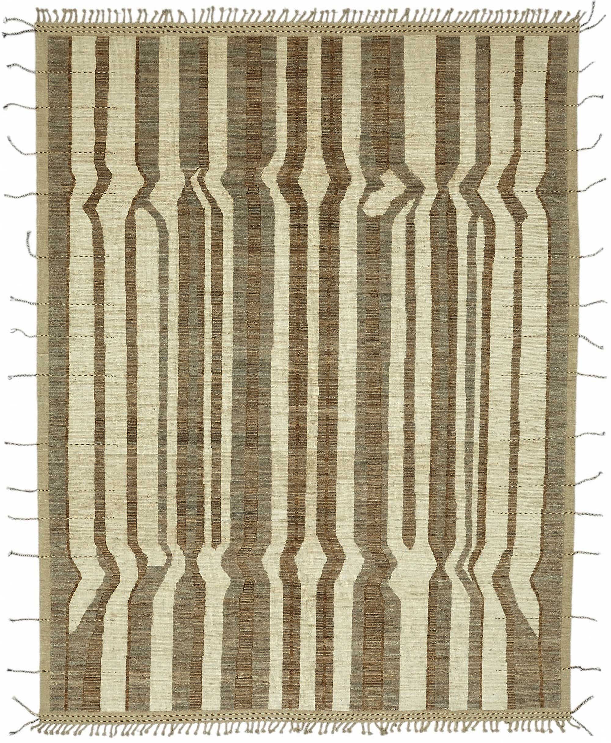 Beige Beige Tribal Atlas Rug – 2.85 x 3.69 — 2.85 x 3.69