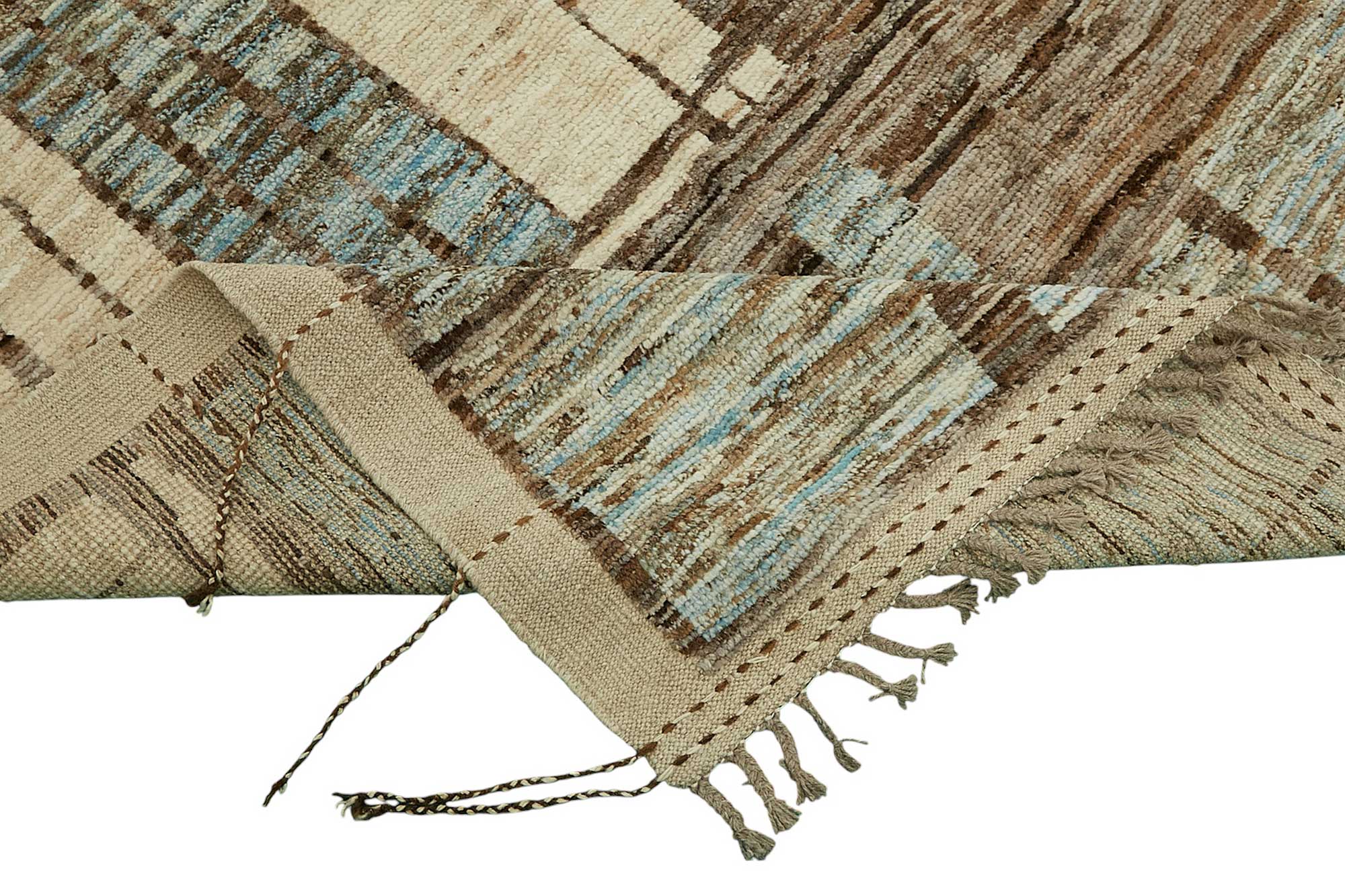 Beige Beige Abstract Atlas Rug – 2.86 x 3.65 — 2.86 x 3.65