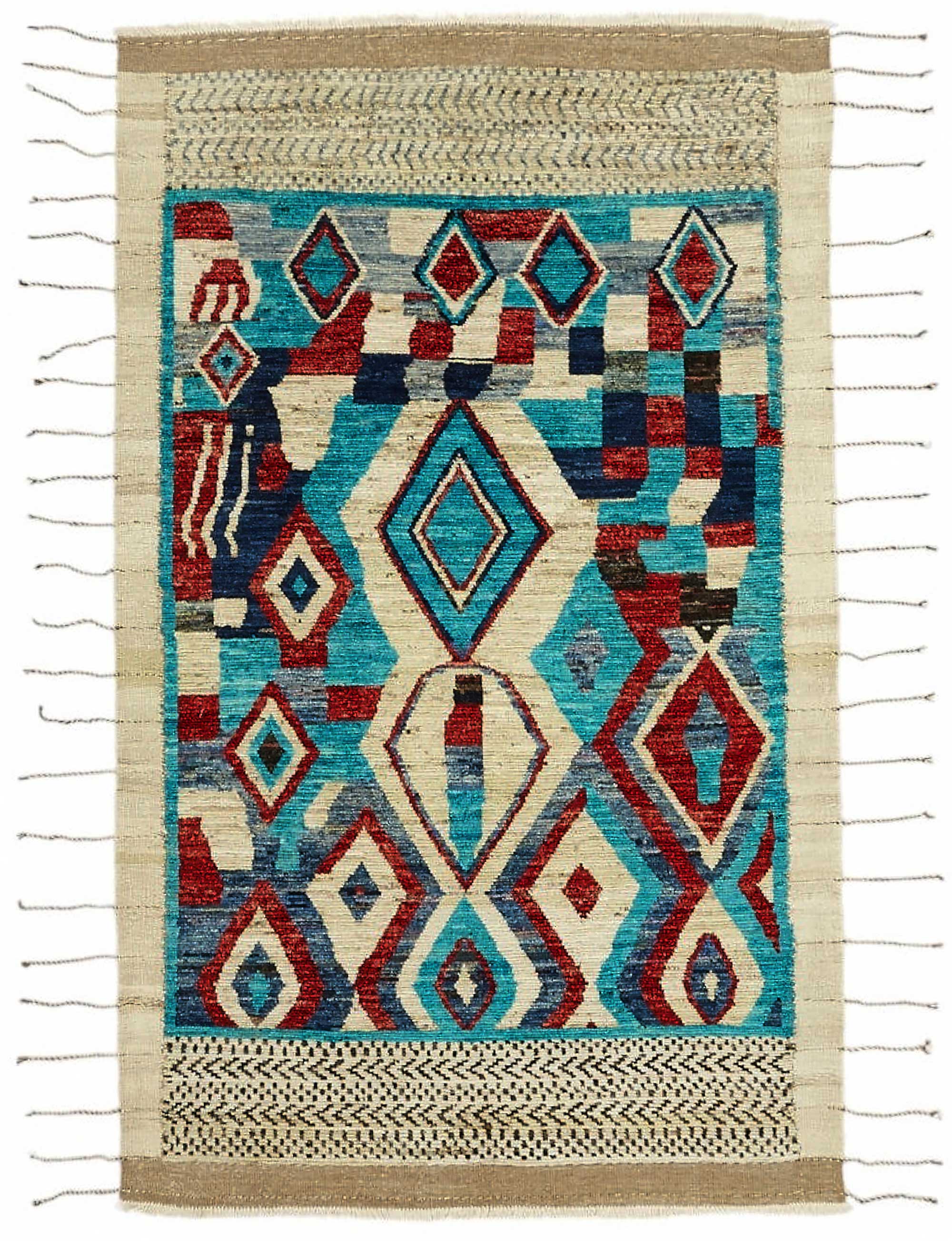 Multicolor Multicolor Tribal Atlas Rug – 1.54 x 2.59 — 1.54 x 2.59