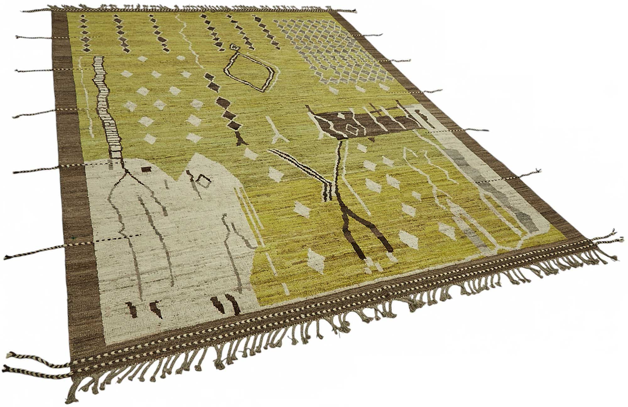 Green Green Tribal Rug Rug – 2.20 x 3.09 — 2.20 x 3.09