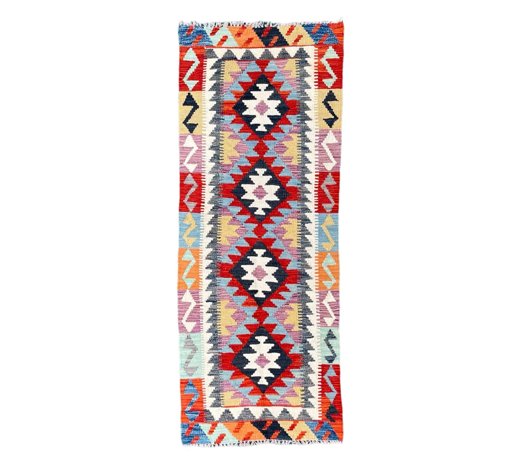 Faryab 0030 - 196x75 cm - Jerm Rugs - Afghan Kilim - Jerm | جِرْم