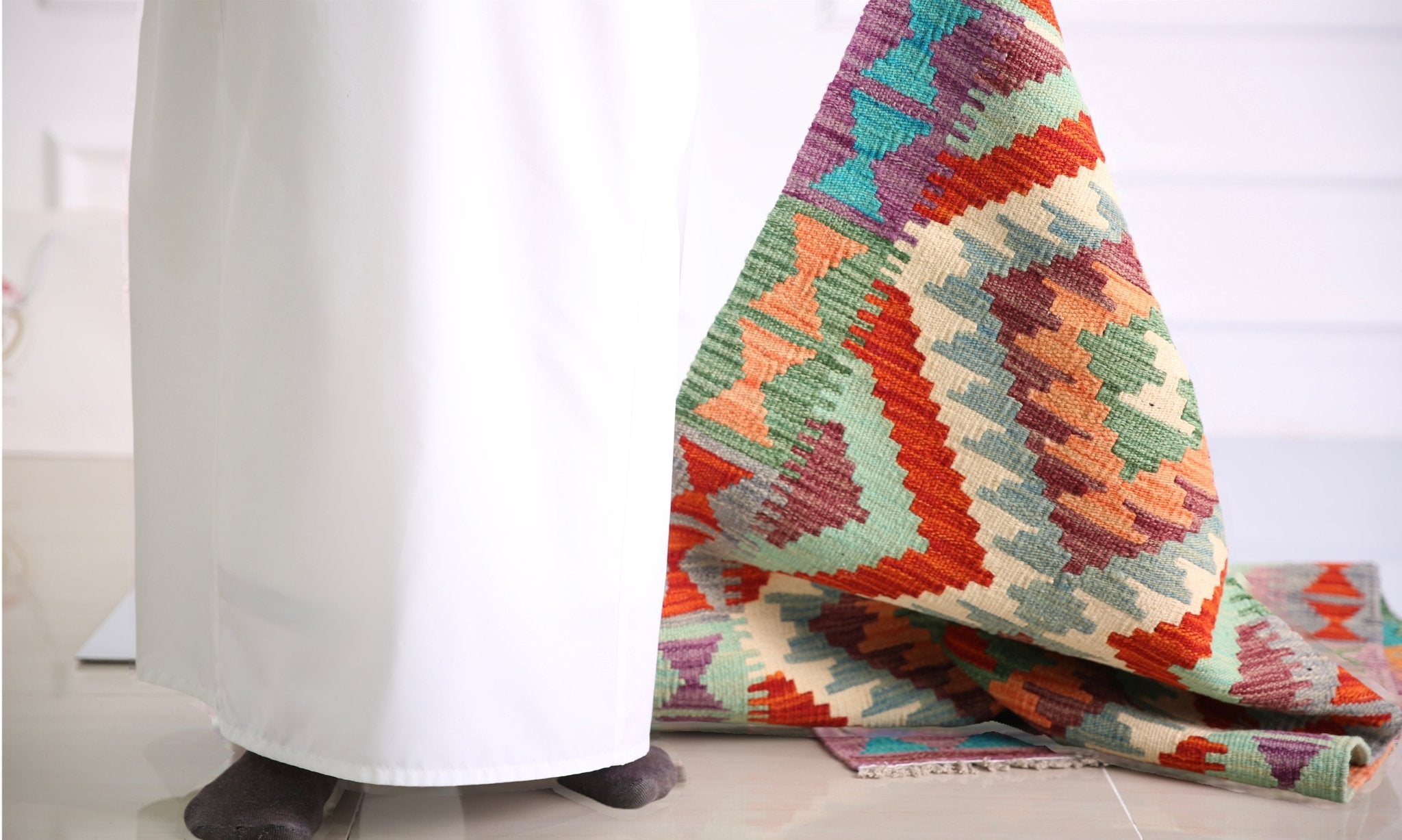 Faryab 3173 - 190x66 cm - Jerm Rugs - Afghan Kilim - Jerm | جِرْم