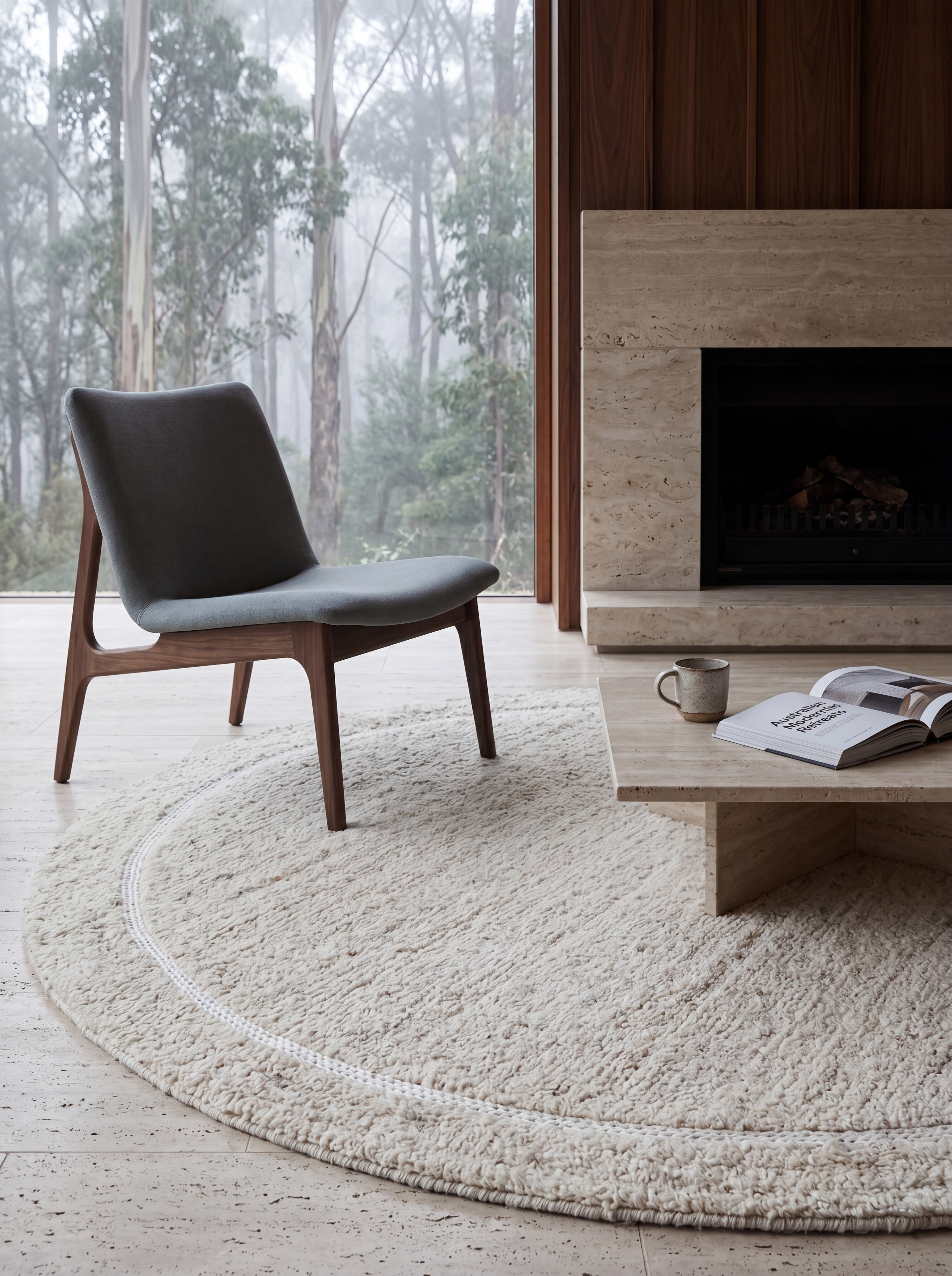 Beige Pebble Round