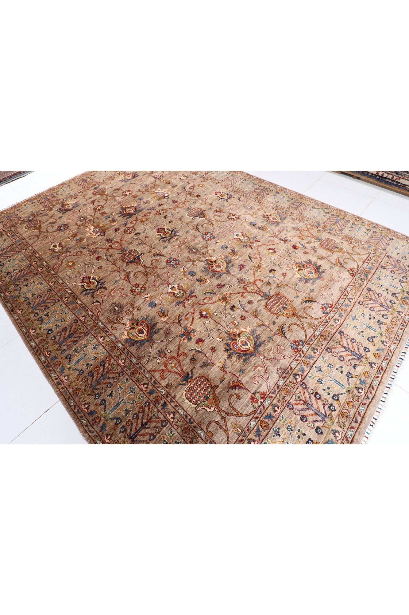 Handmade Suzani, very fine woven area rug Size: 275 x 365 cm, 9 x 12 ft