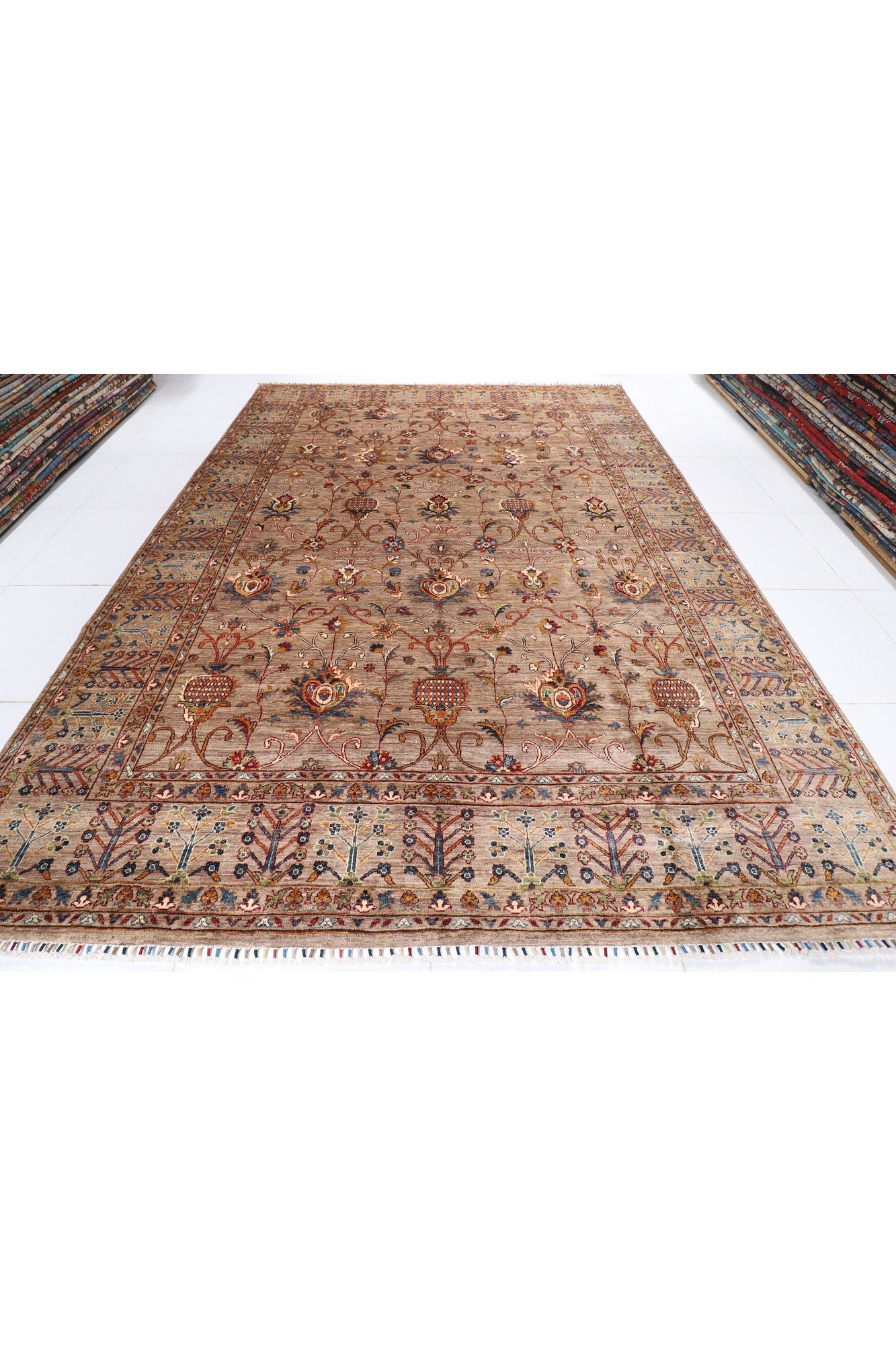 Handmade Suzani, very fine woven area rug Size: 275 x 365 cm, 9 x 12 ft