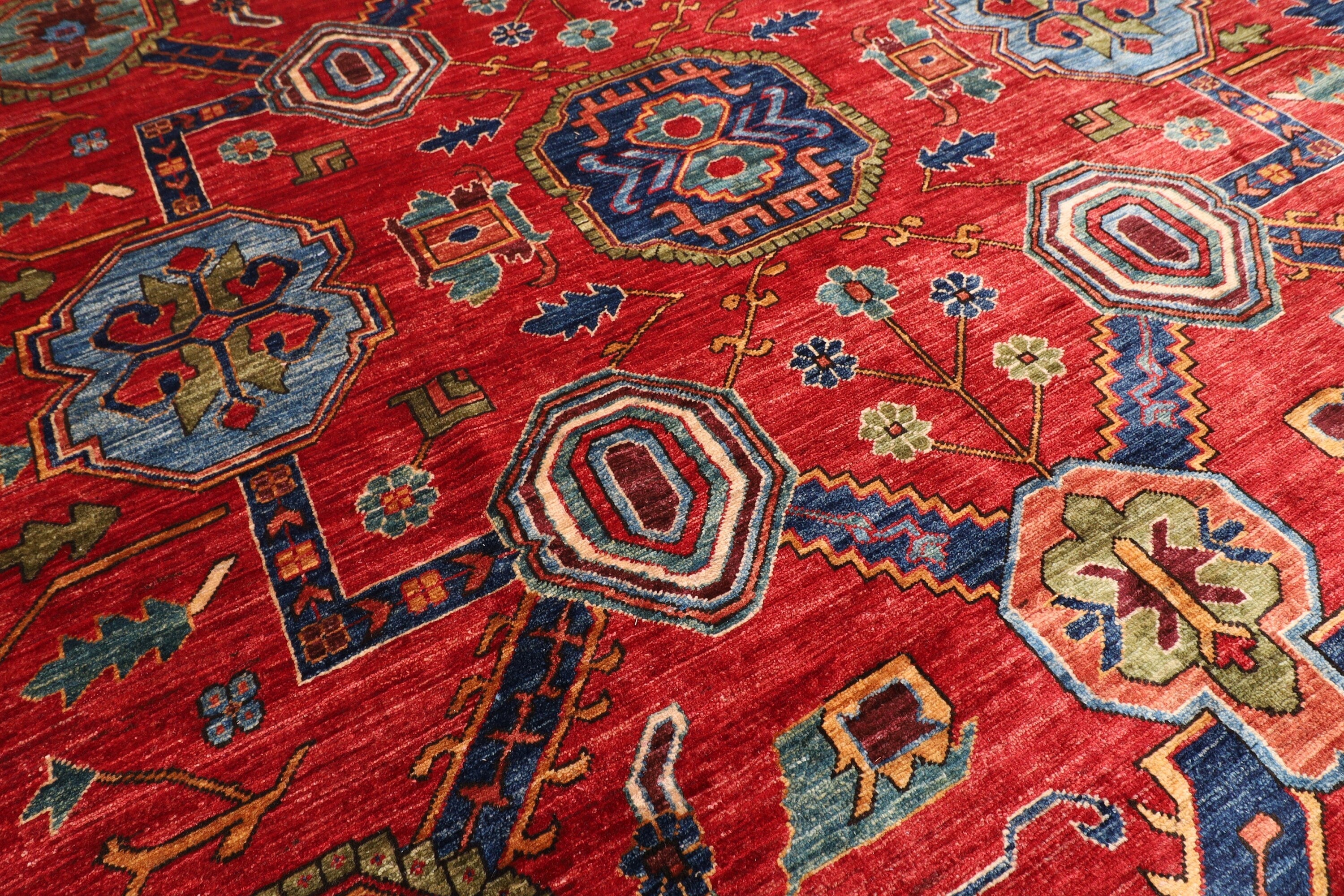 Oriental Birgi Afghan Rug 274 x 366 cm, 9 x 12 ft