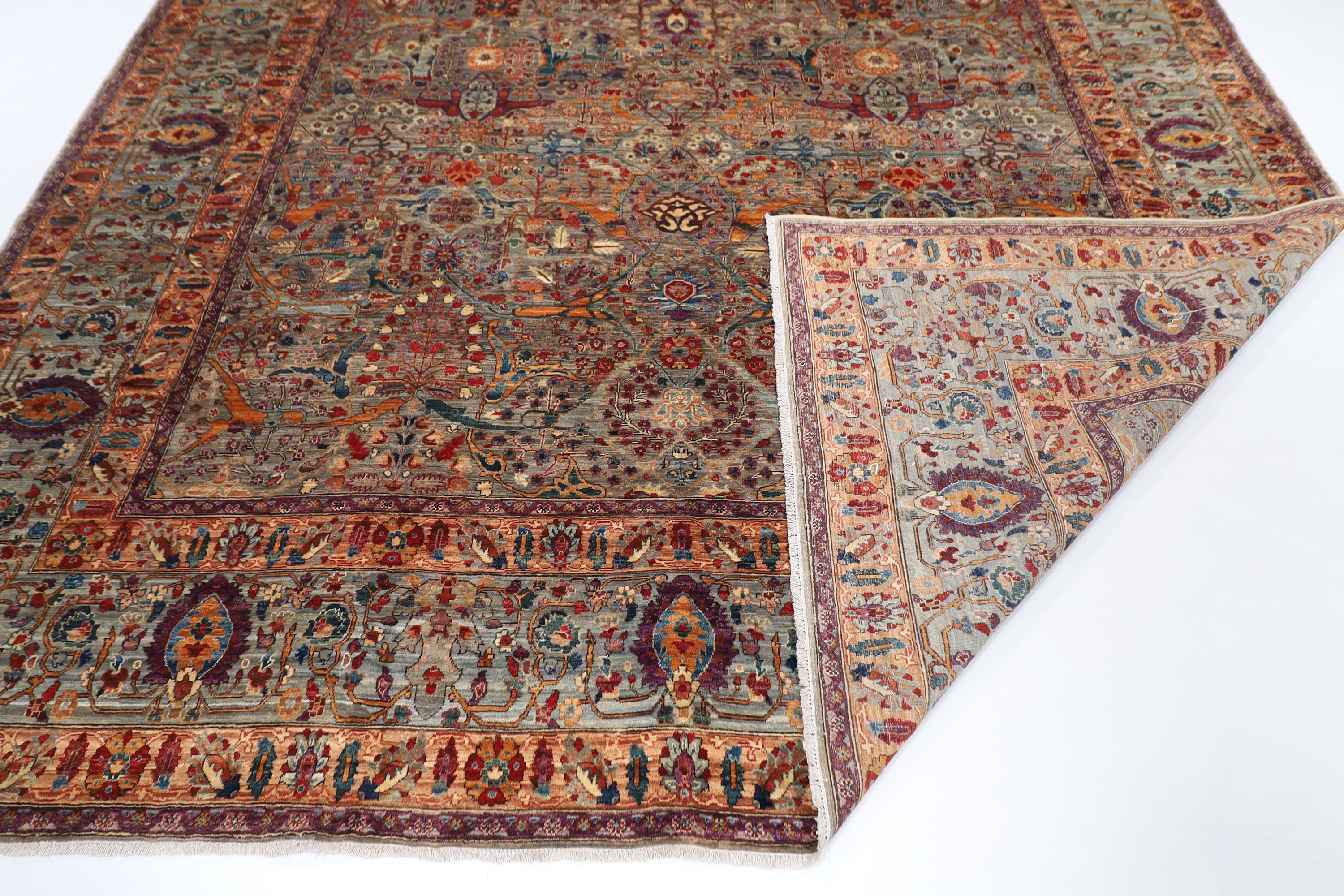 Brown Afghan Handmade — 2.74 x 3.66
