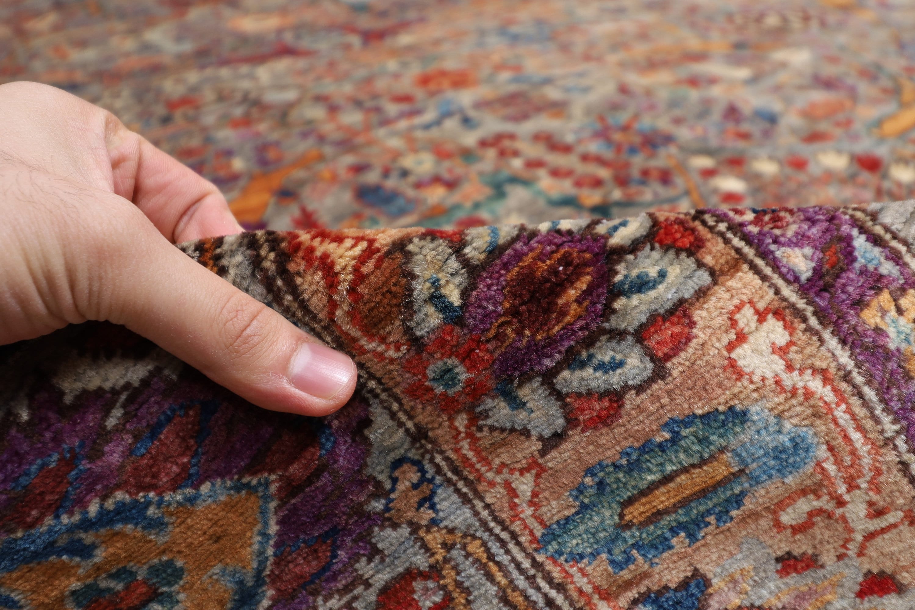 Brown Afghan Handmade — 2.74 x 3.66