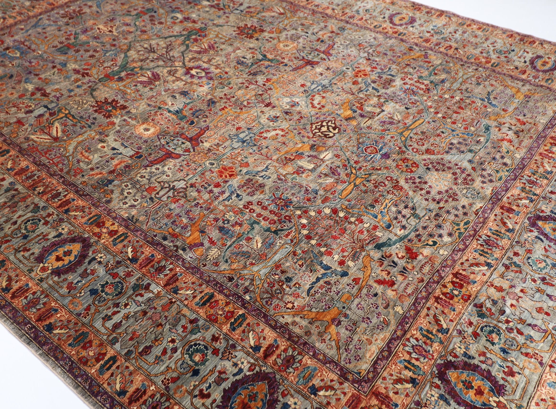 Brown Afghan Handmade — 2.74 x 3.66