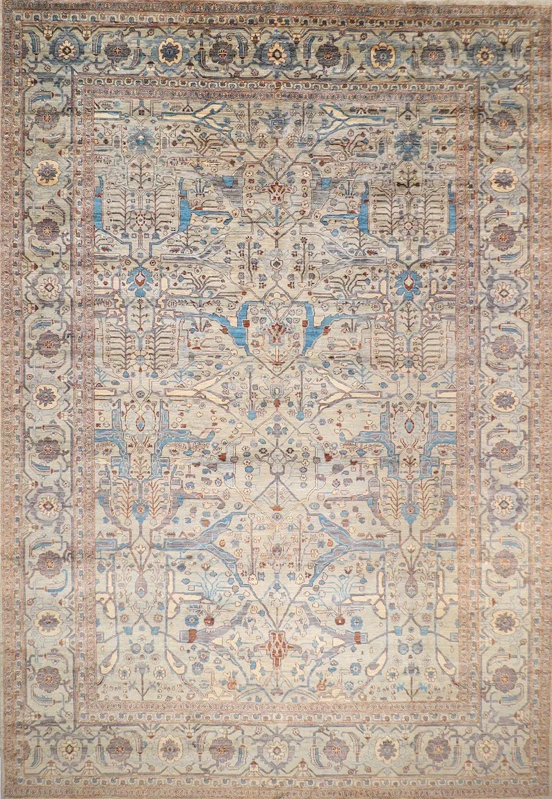 Ivory Afghan Handmade — 3.07 x 4.35