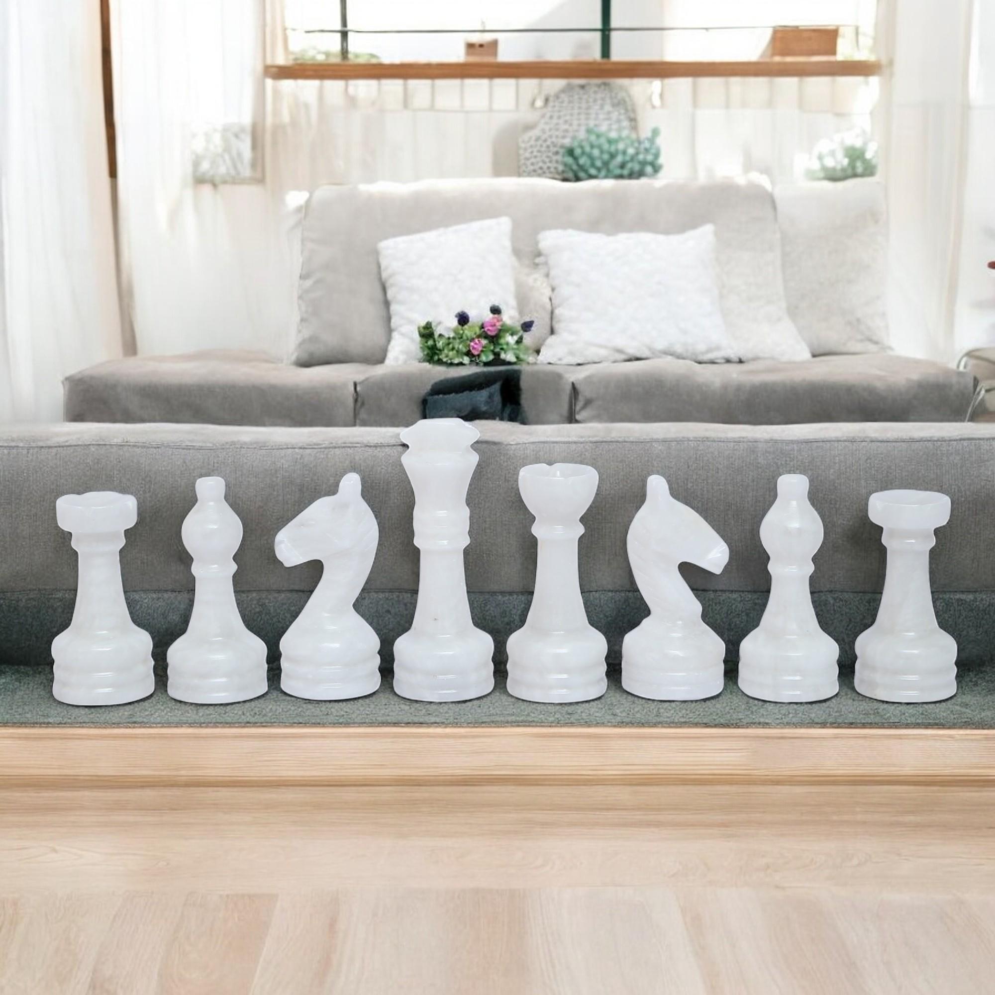 Brown Marble chess board | Marble chess sets | White & Brown | gift for him | Christmas gifts