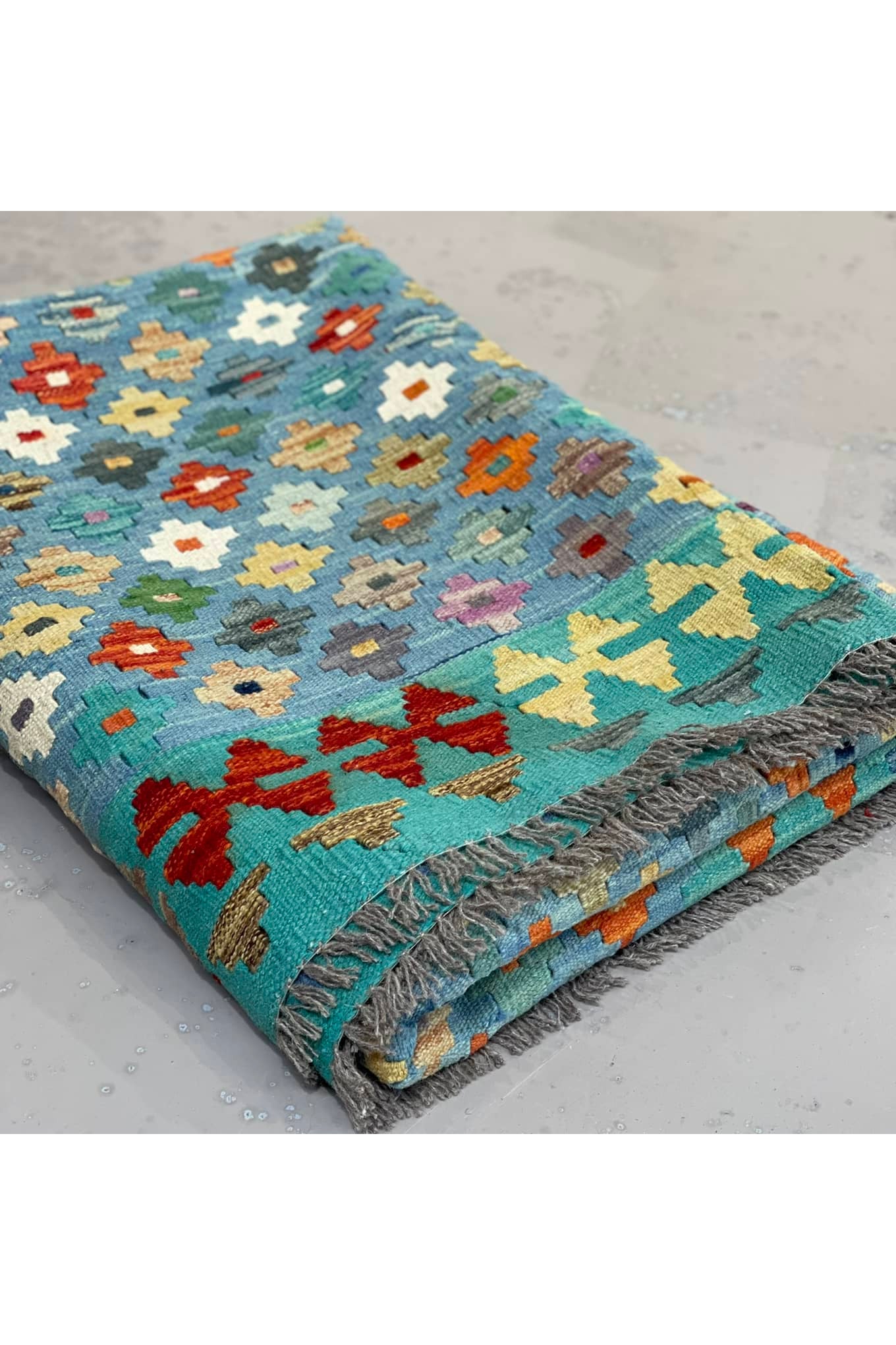 HANDMADE AFGHAN MAIMANA KILIM | 296 X 215 CM |