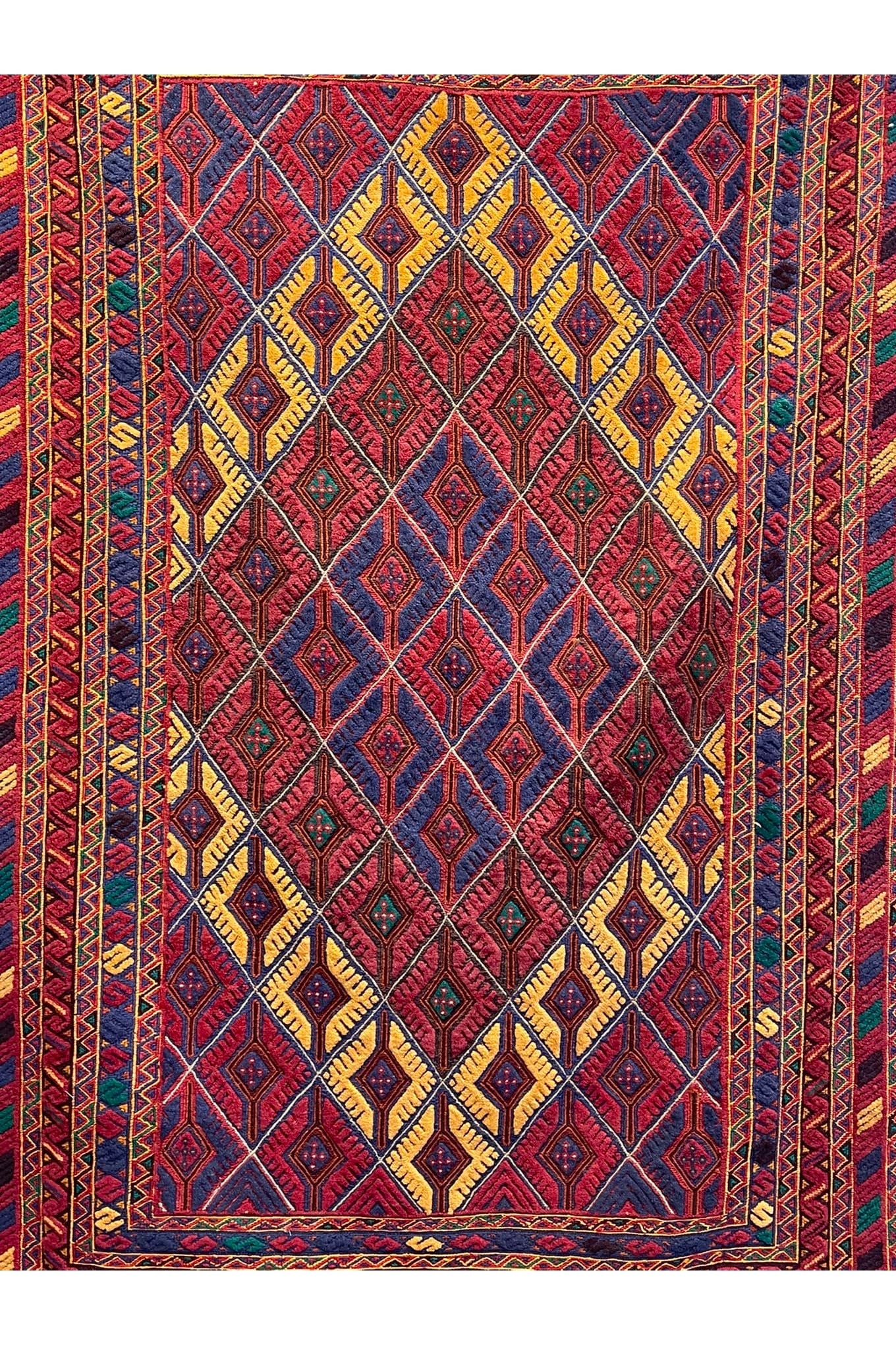 HANDMADE AFGHAN MUSHWANI KILIM | 177 X 152 CM |