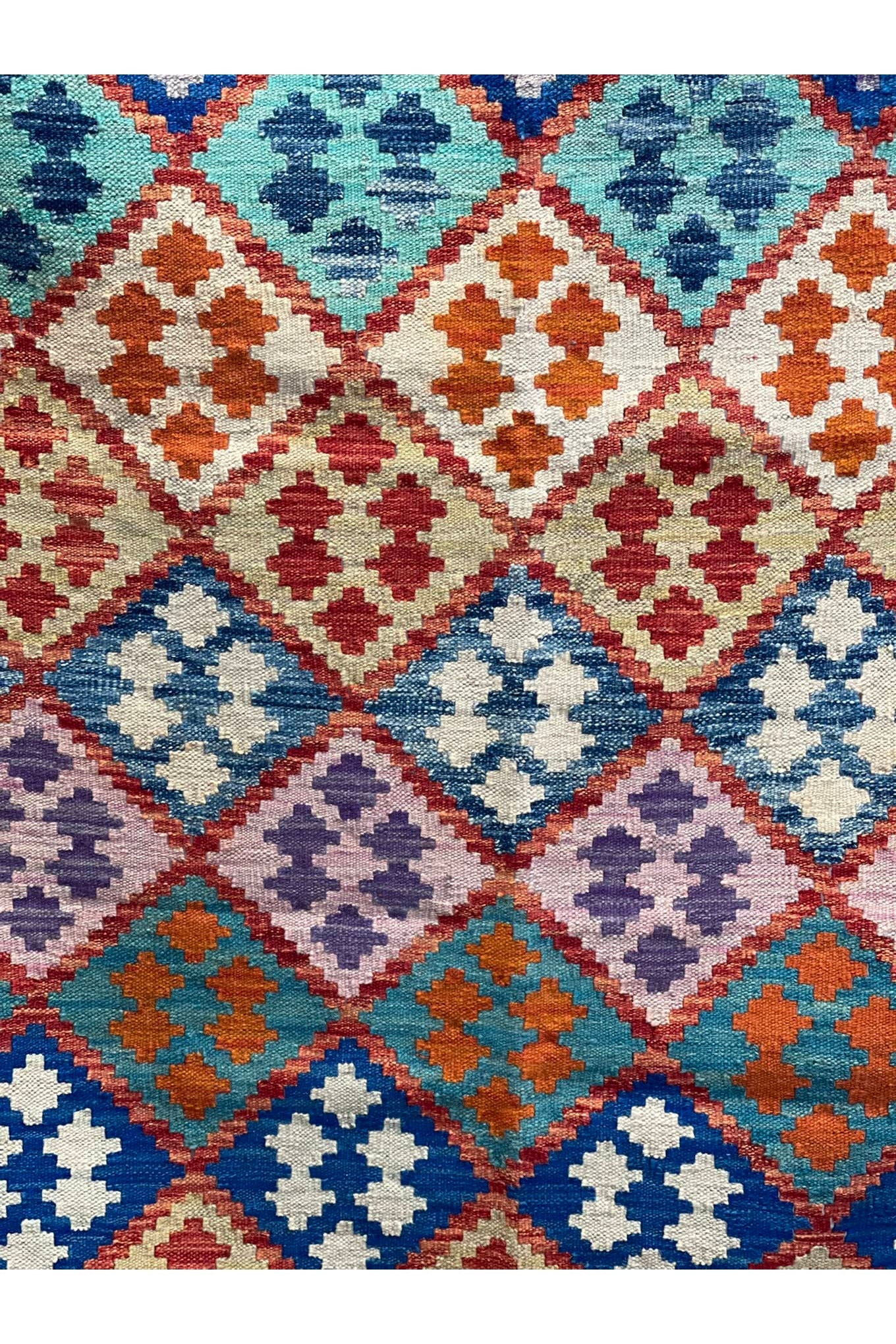 HANDMADE AFGHAN MAIMANA KILIM | 243 X 188 CM |