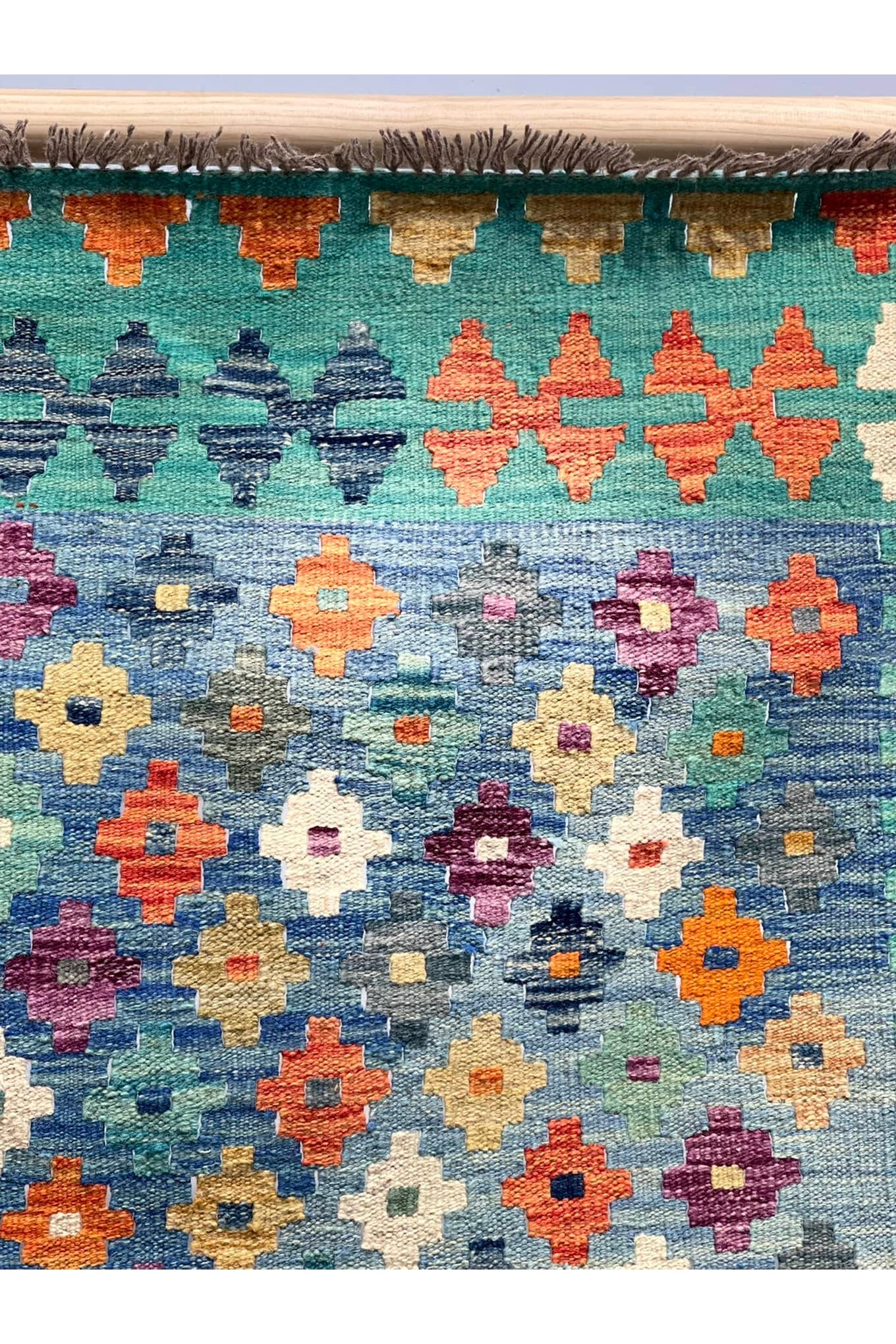 HANDMADE AFGHAN MAIMANA KILIM | 296 X 215 CM |