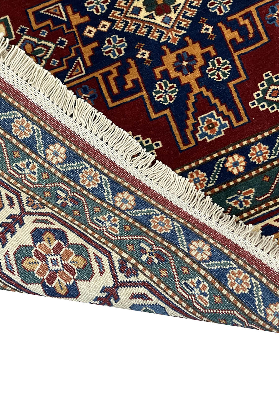 Red Afghan Handmade — 2.95 x 1.97