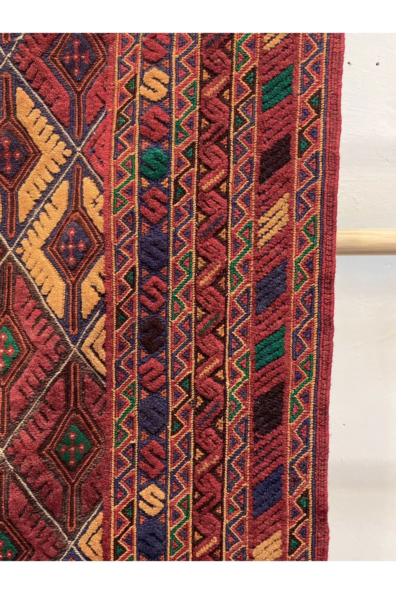 HANDMADE AFGHAN MUSHWANI KILIM | 177 X 152 CM |