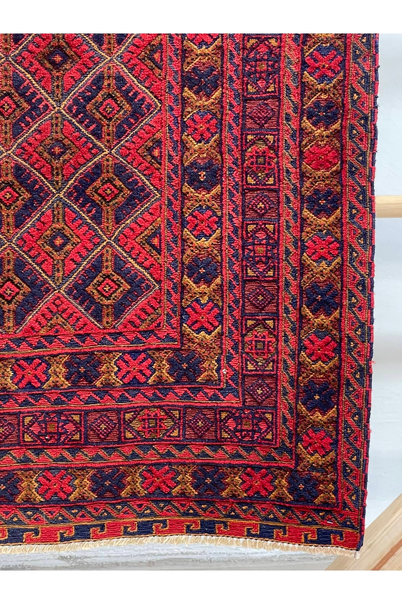 HANDMADE AFGHAN MUSHWANI KILIM | 188 X 152 CM |