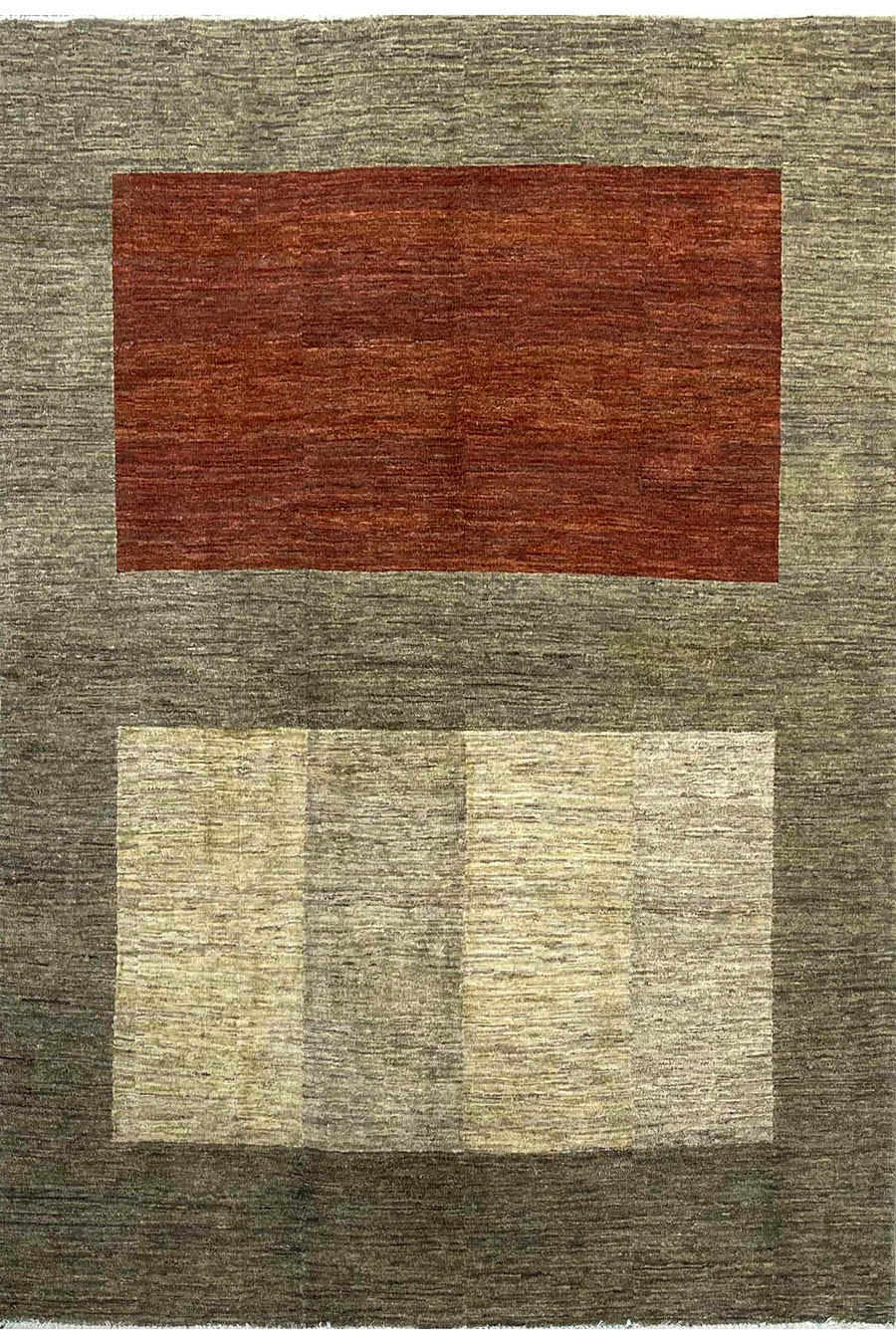Cream Gabeh Afghan Handmade — 1.88 x 2.44