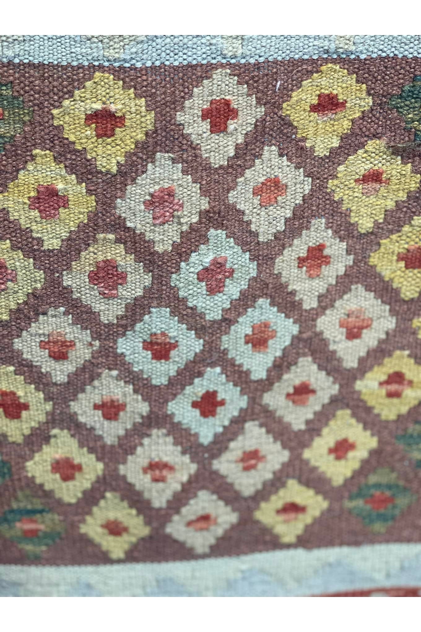 HANDMADE AFGHAN MAIMANA KILIM | 406 X 91CM |