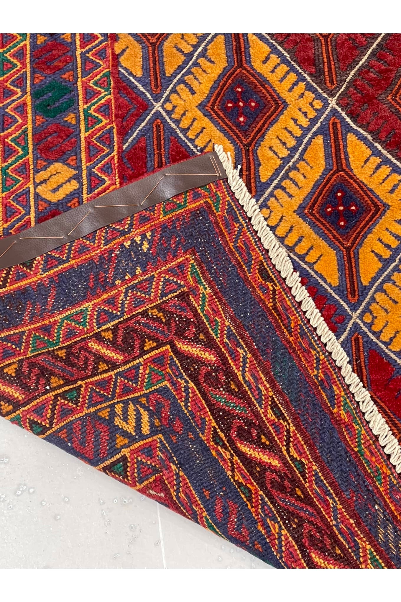 HANDMADE AFGHAN MUSHWANI KILIM | 177 X 152 CM |
