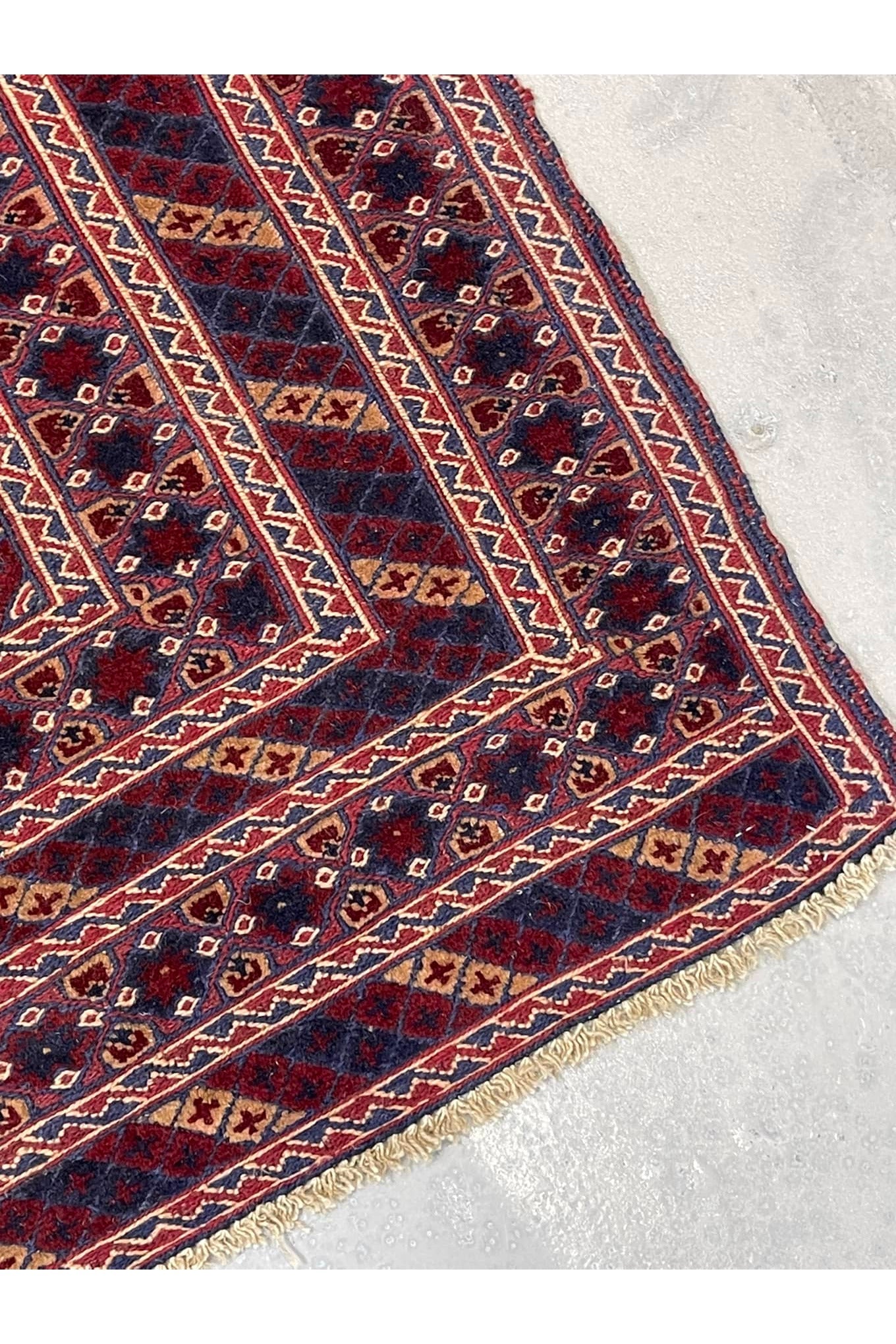 HANDMADE AFGHAN MUSHWANI KILIM | 188 X 152 CM |