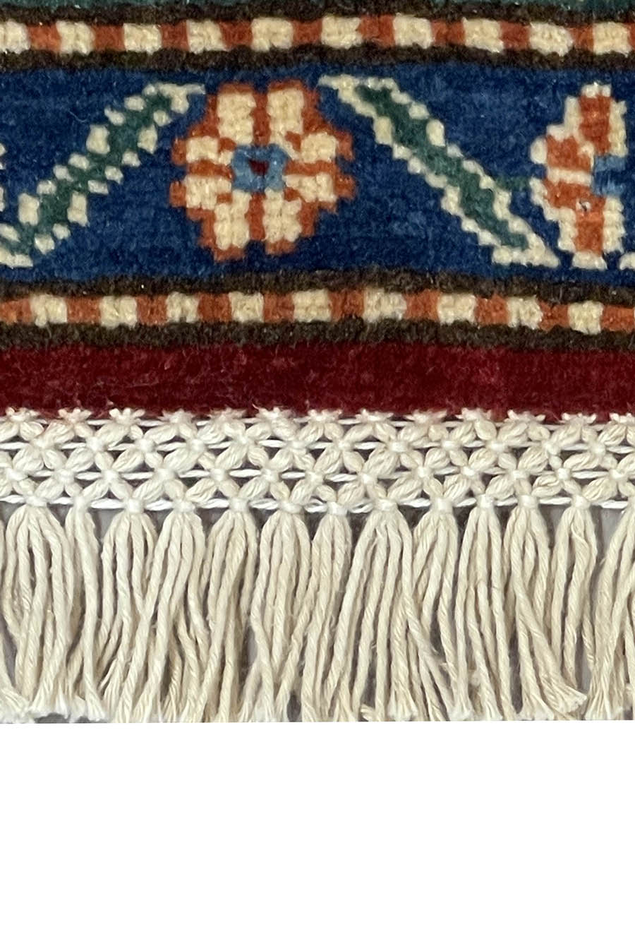 Red Afghan Handmade — 2.95 x 1.97
