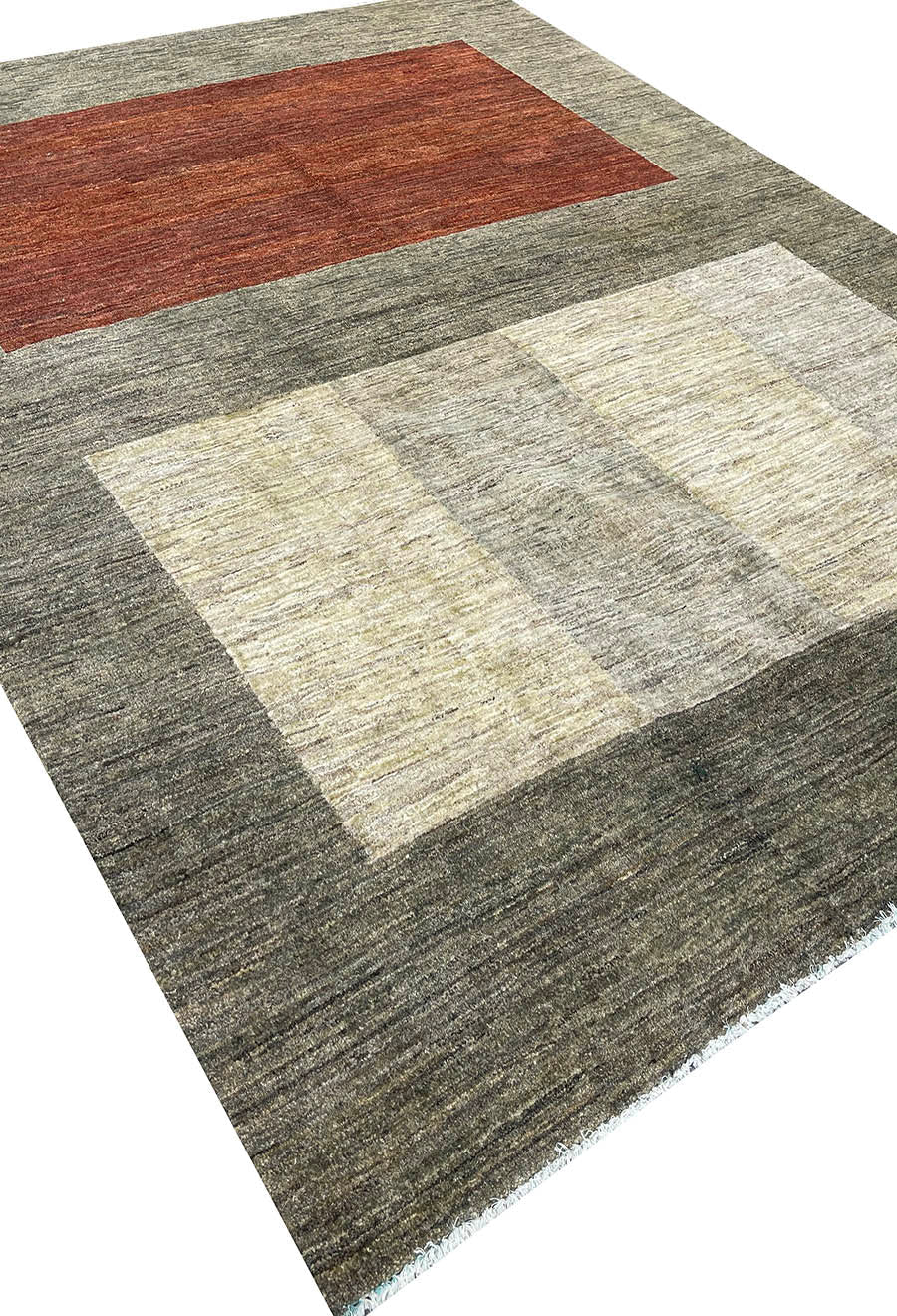 Cream Gabeh Afghan Handmade — 1.88 x 2.44