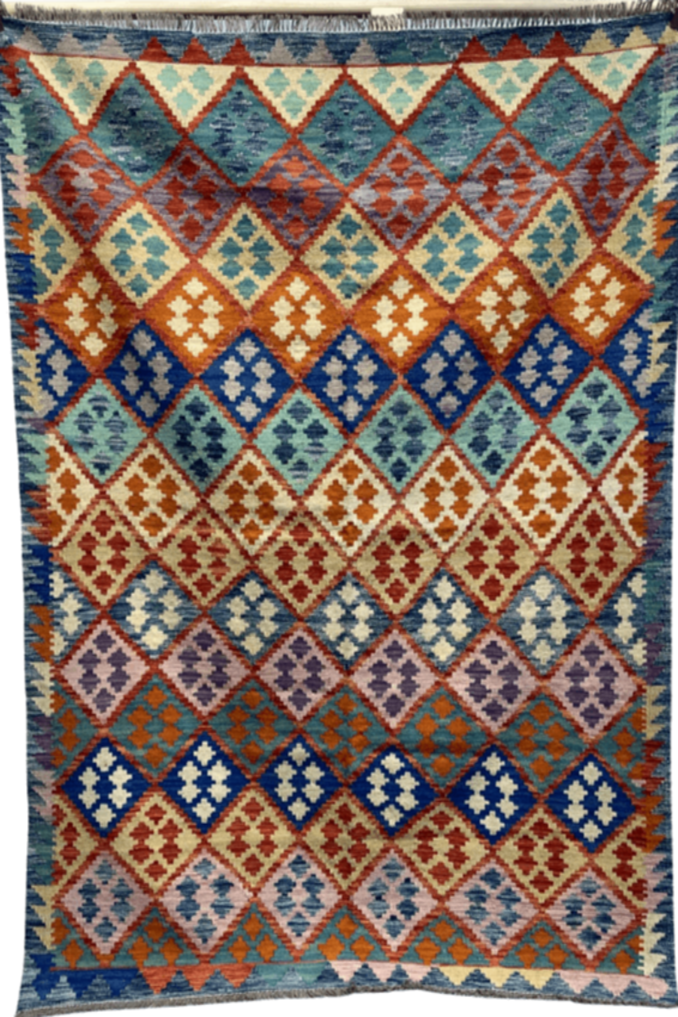 HANDMADE AFGHAN MAIMANA KILIM | 243 X 188 CM |