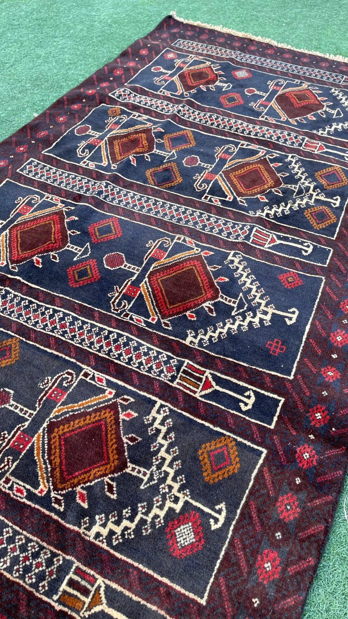 Maahekaan 107 - 187x108 cm - Jerm Rugs - Handmade Baluch Rug - Jerm | جِرْم