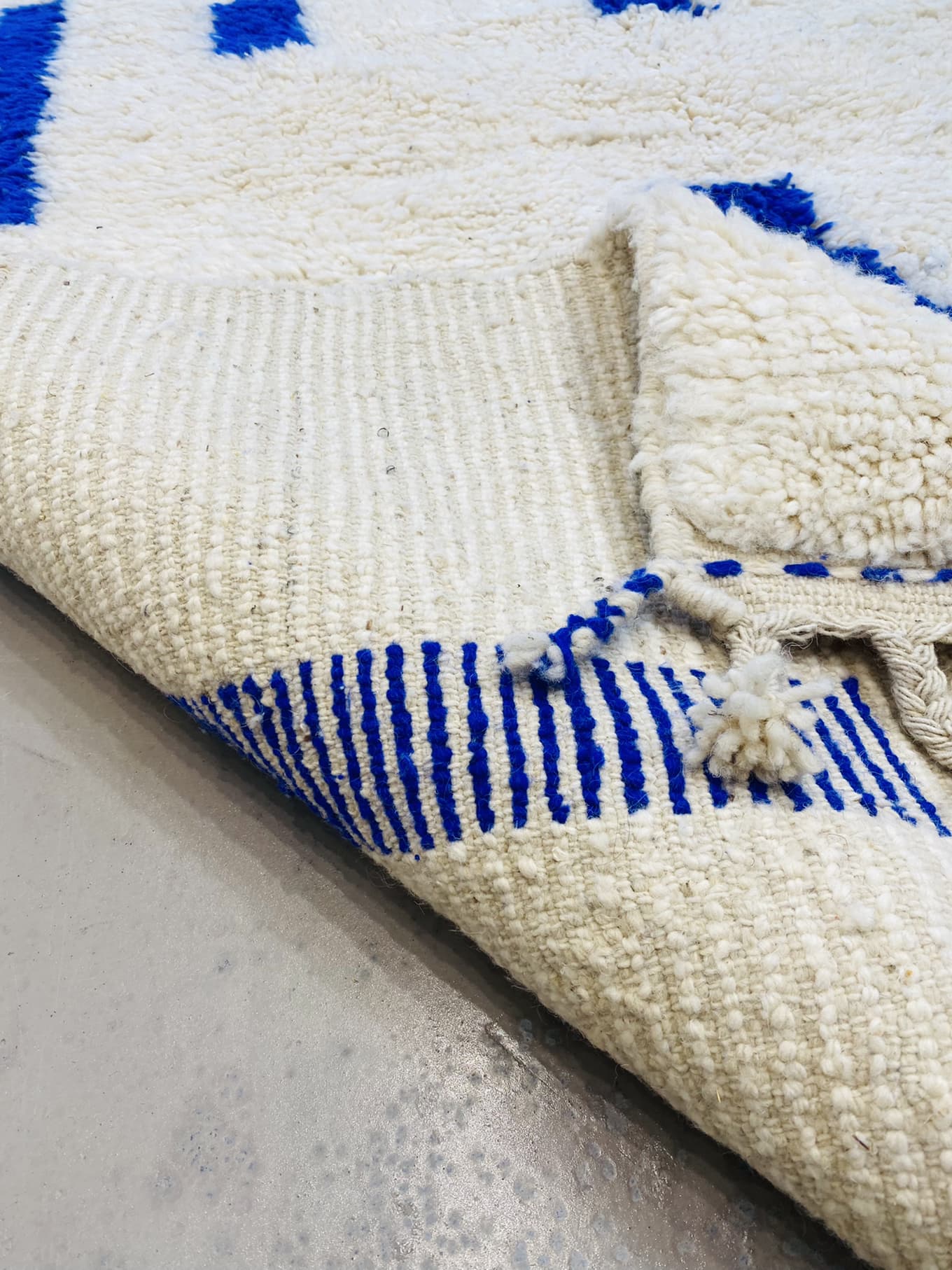 Blue Moroccan Rug Beni Ourain