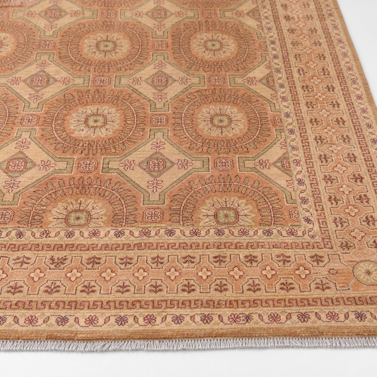 Shams-e-Kandahar Afghan Ghazni wool rug, hand-knotted detail
