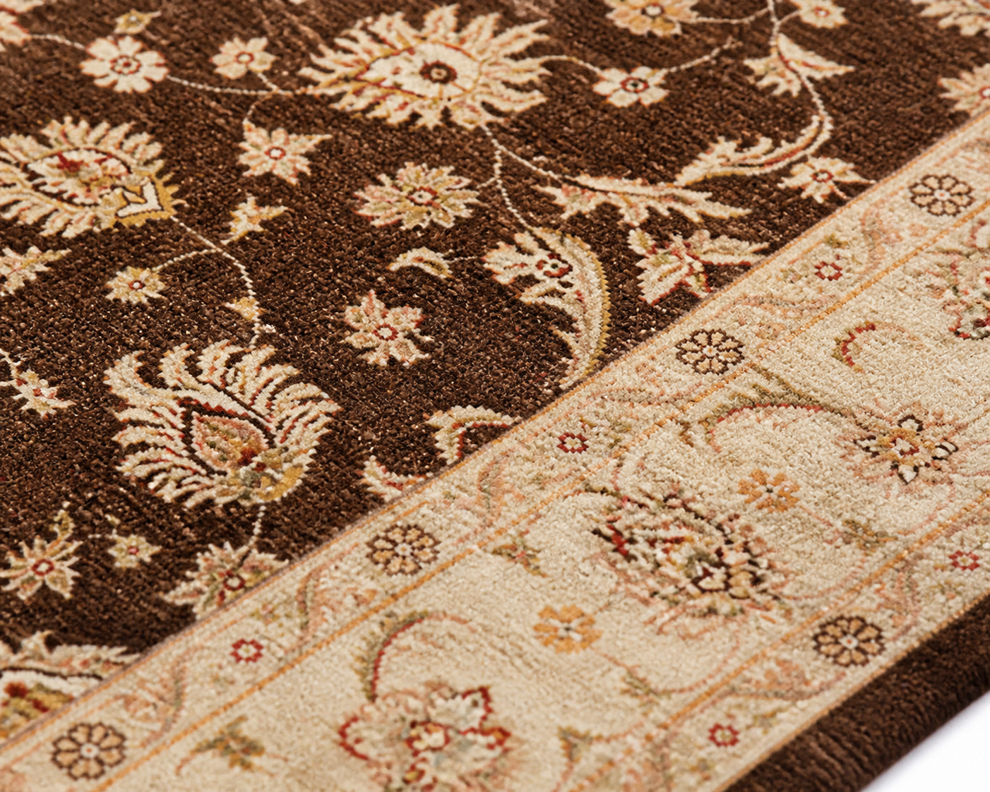 Qahwa-e-Kabul Afghan Ghazni wool rug, hand-knotted detail