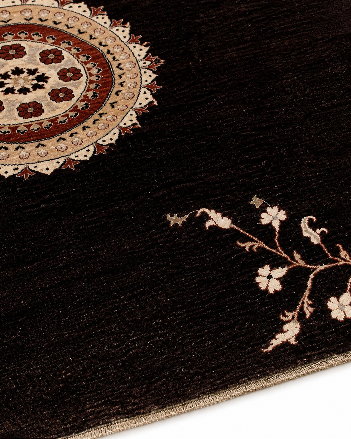 Taj-e-Sang Afghan Ghazni wool rug, hand-knotted detail
