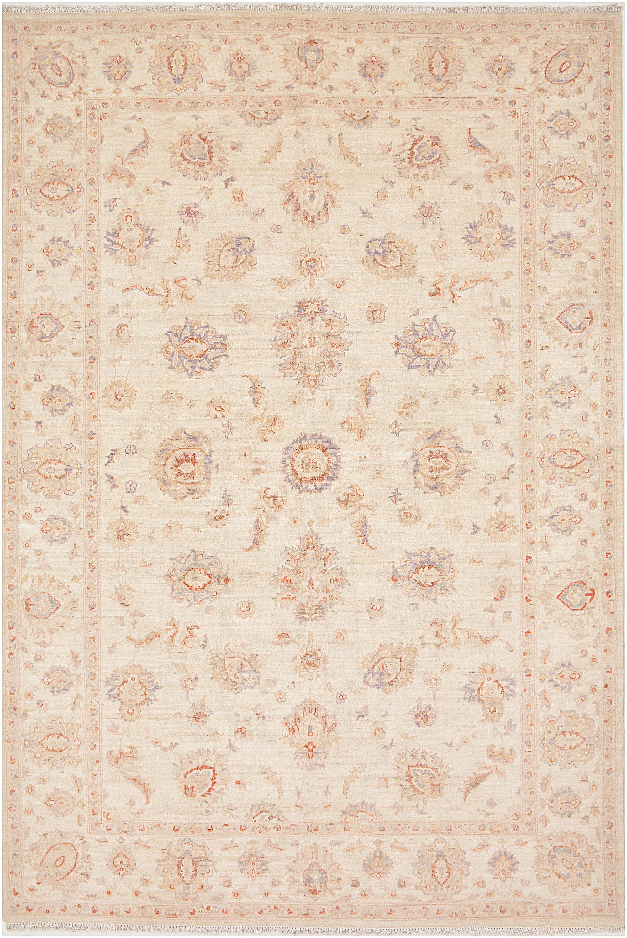 Sadaf-e-Herat Afghan hand-knotted Ghazni wool rug, overhead view