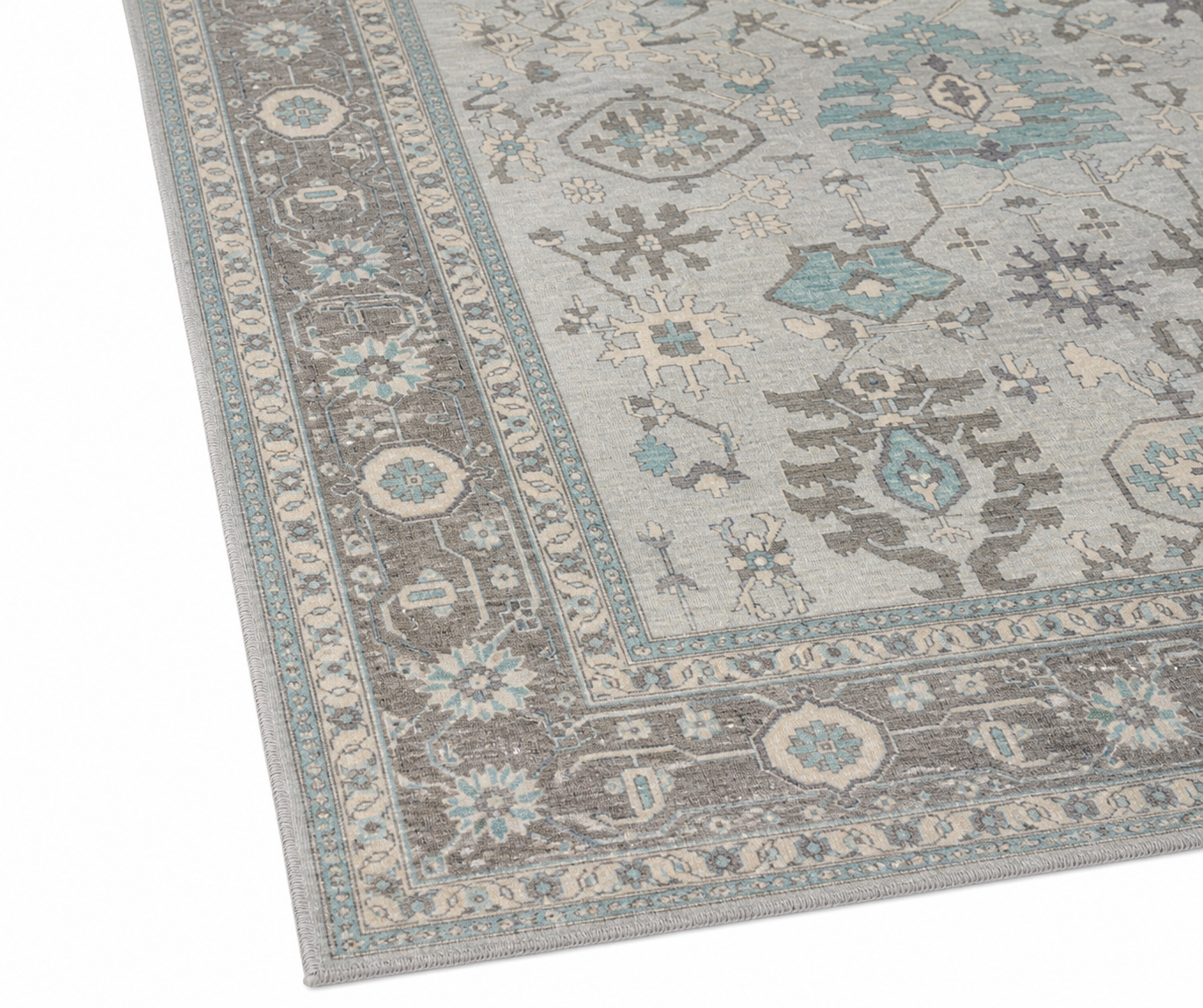 Mah-e-Safed Afghan Ghazni wool rug, hand-knotted detail
